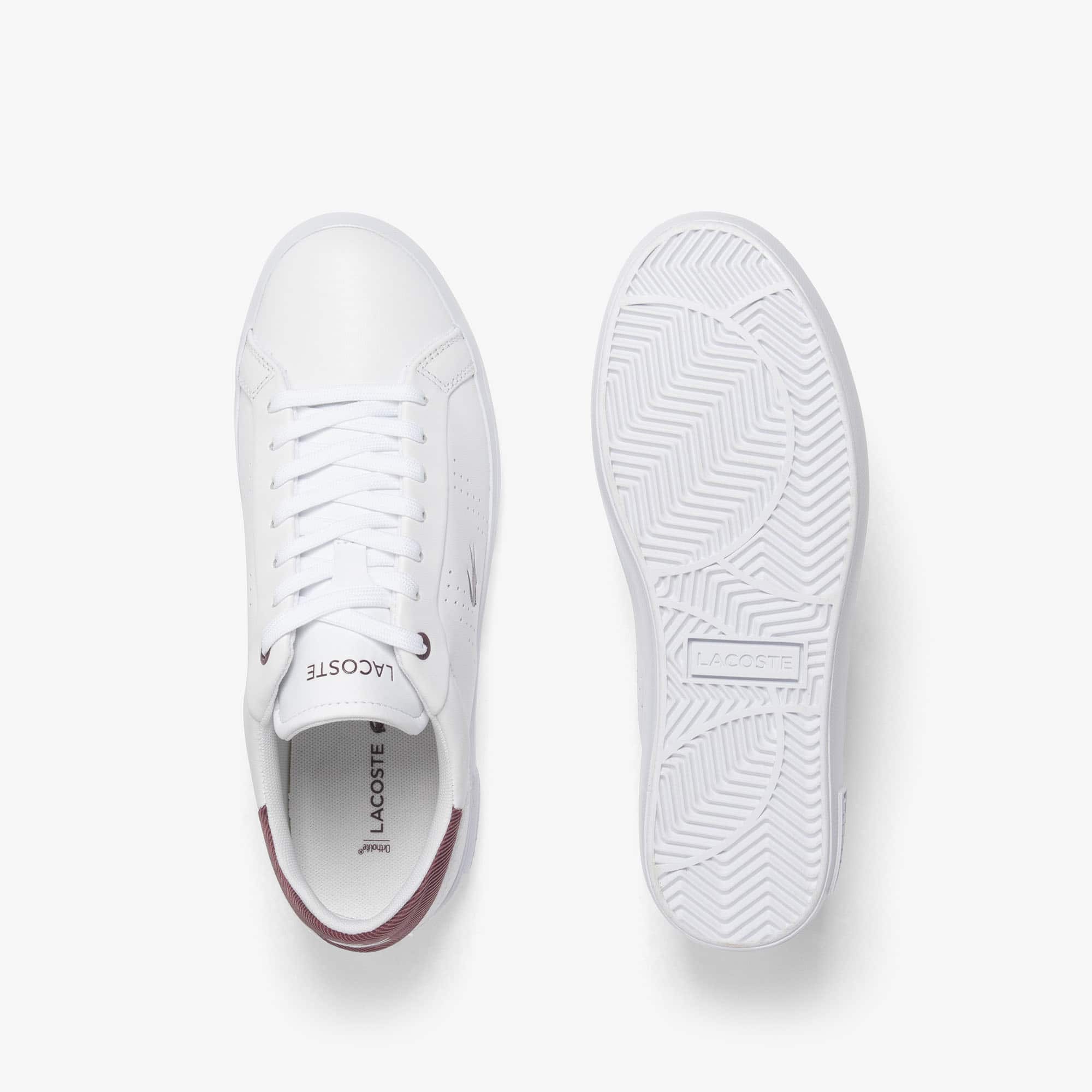 Women's Powercourt 2.0 Leather Sneakers - WHT/DK PURP