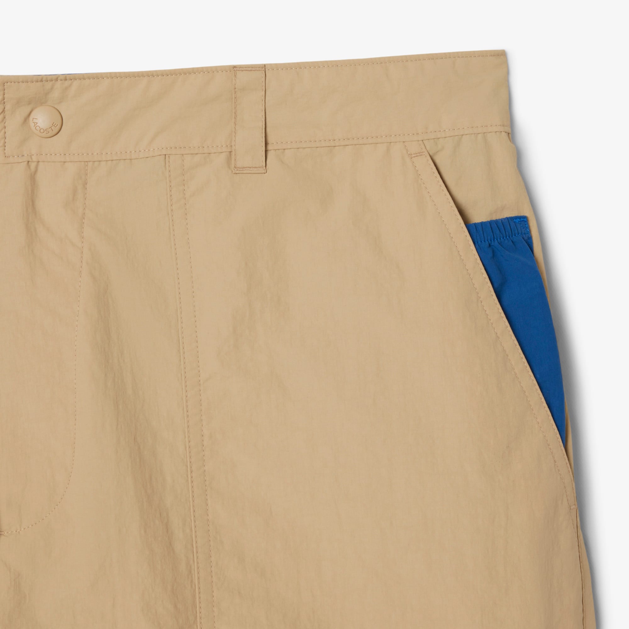 Men's Water-Repellent Wind Resistant Nylon Shorts - Beige