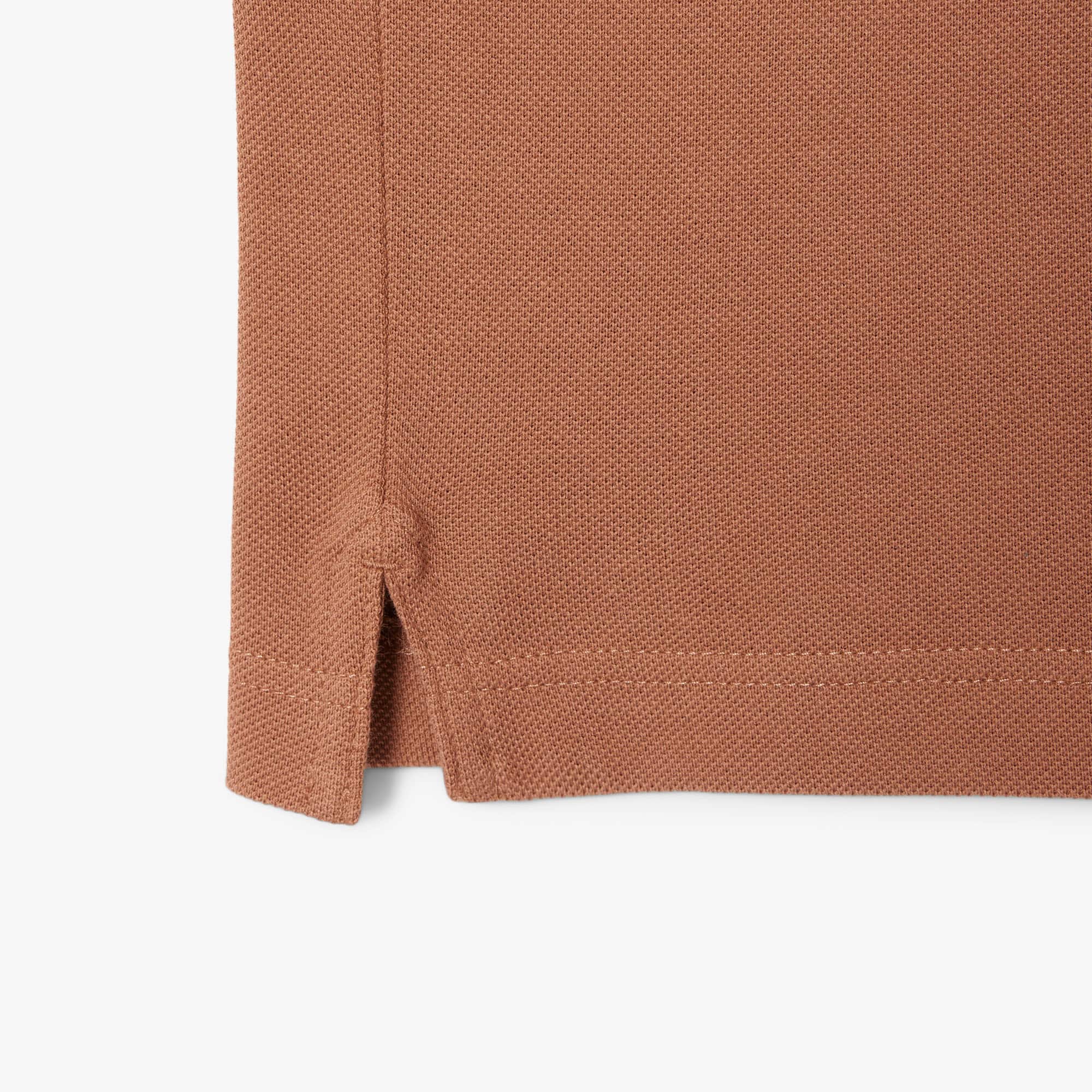 Men's Slim Fit Piqué Polo - Light Brown