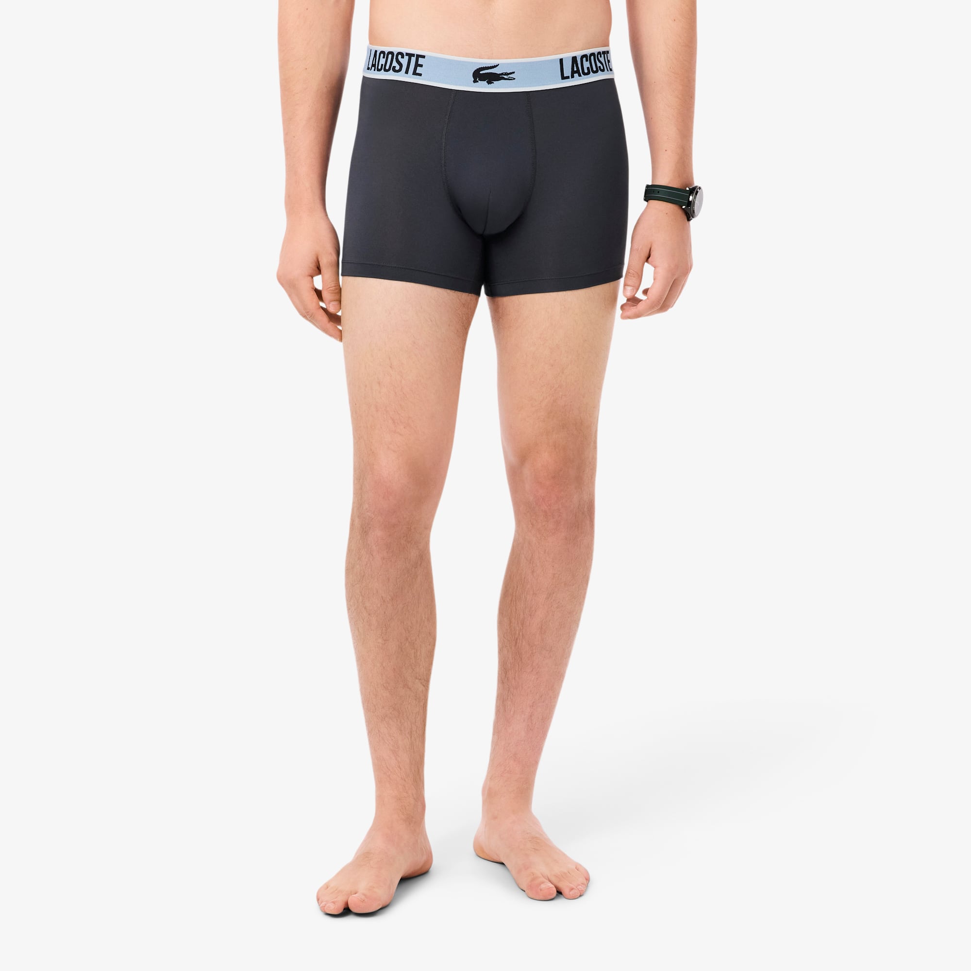 Men's 3-Pack Microfiber Trunks - Black / Dark Grey / White