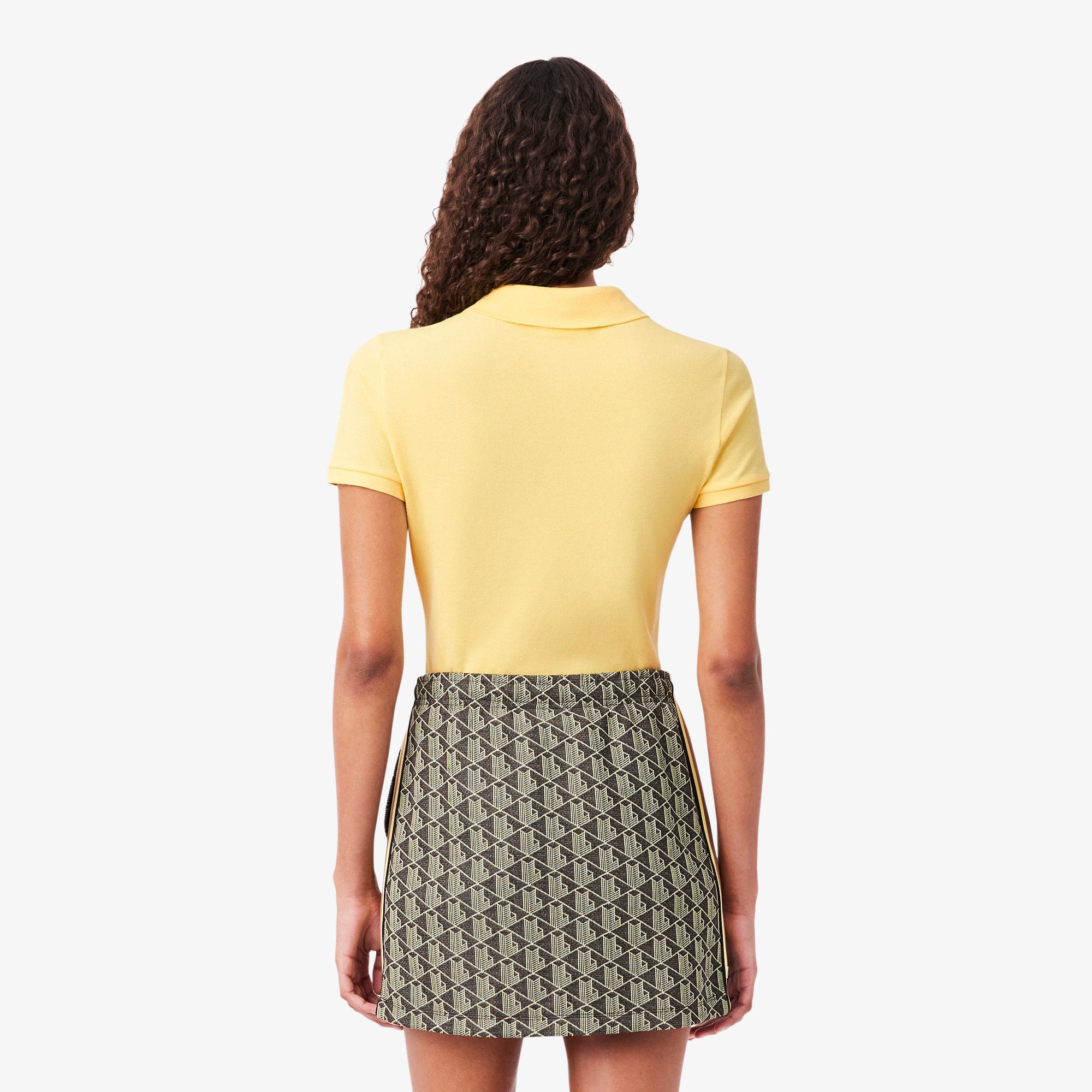 Women's L.12.D Slim Fit Stretch Mini Piqué Polo - Pastel yellow