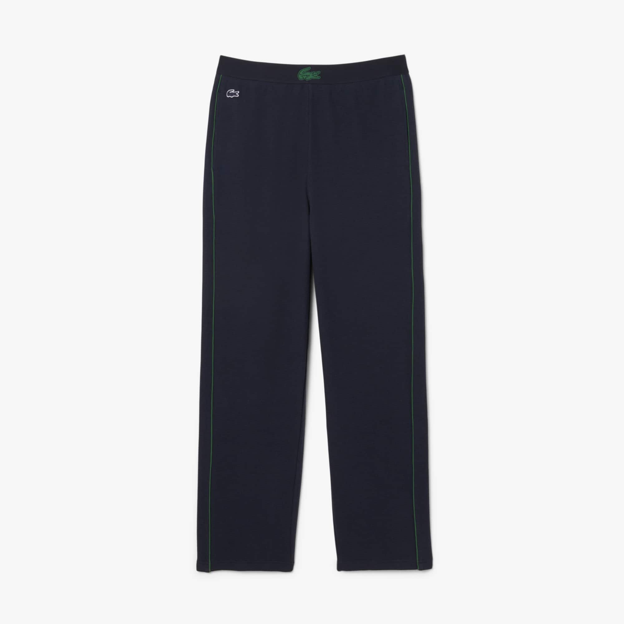 Men's Waffled Cotton Lounge Pants - Navy Blue / Green