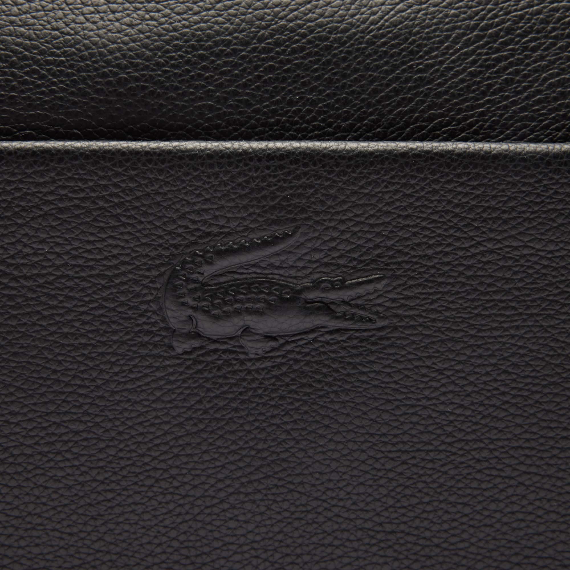 City Court Grain Leather Shoulder Bag - Black