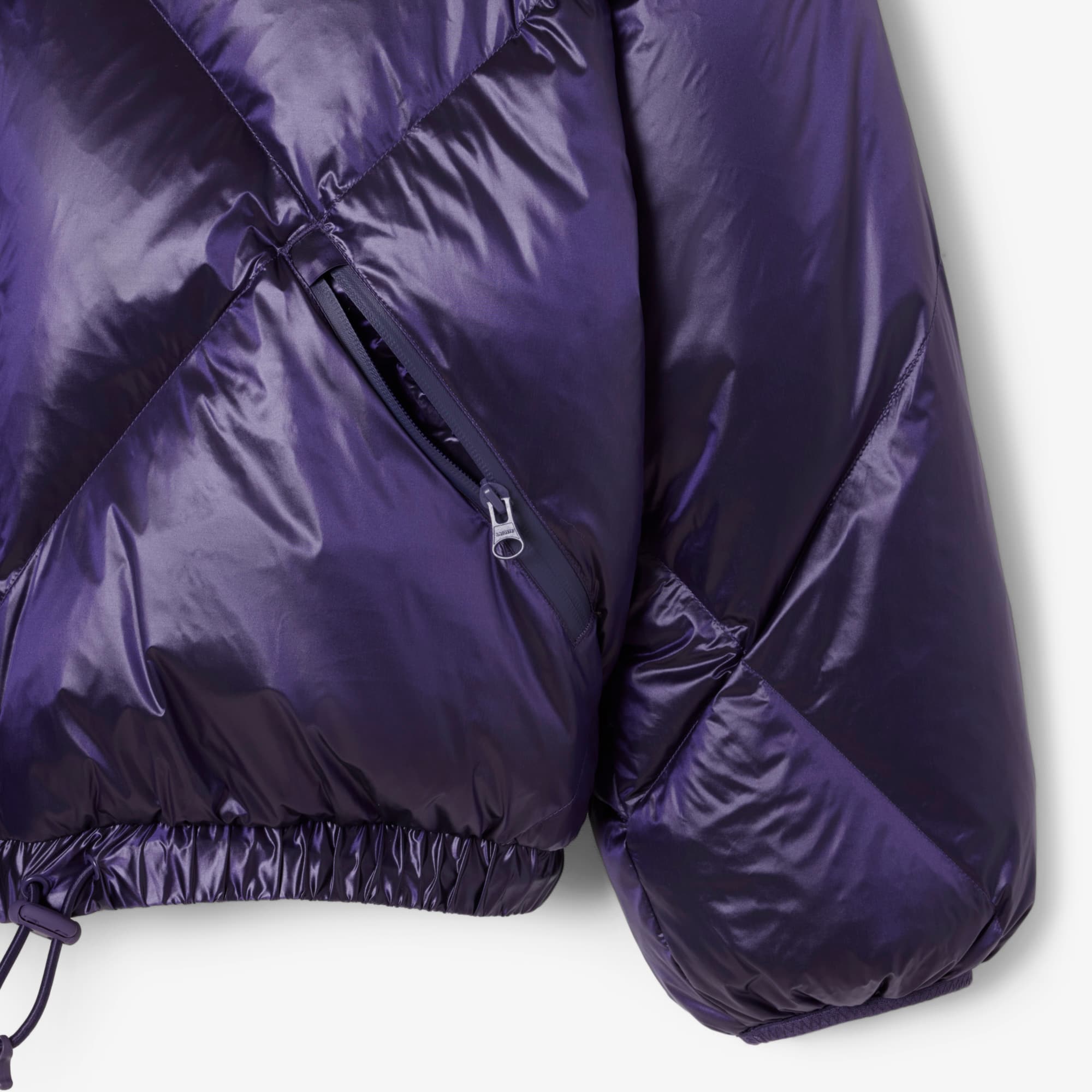 Women's Oversized Water-Repellent Down Jacket - Purple / Brown