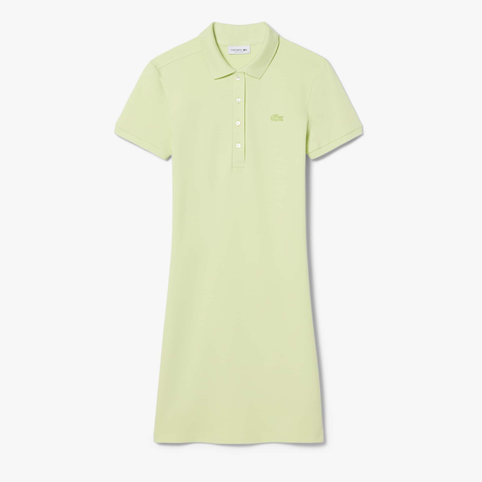 Women's Slim Fit Stretch Mini Piqué Polo Dress - Green
