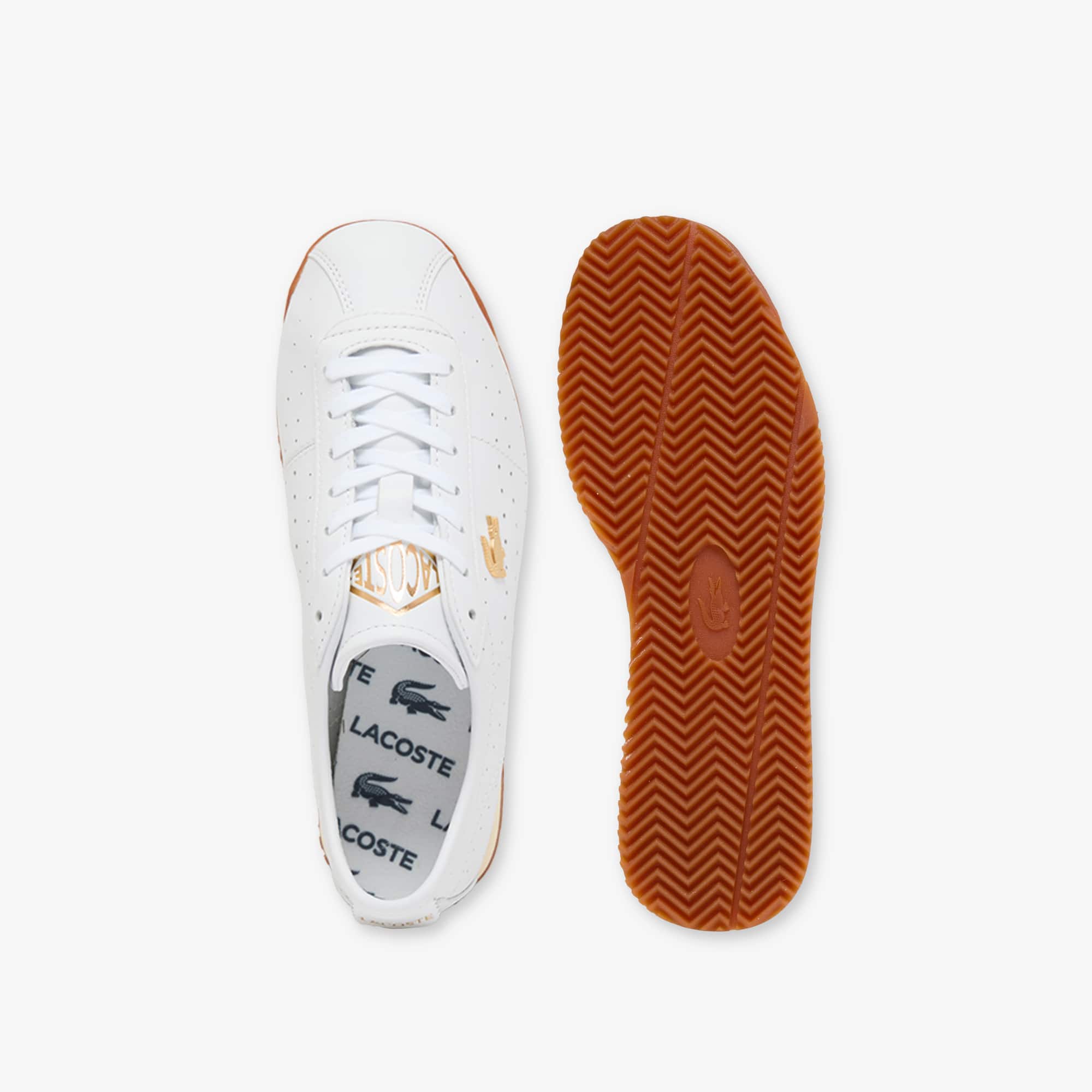 Women's Club-Low Leather Sneakers - WHT/GUM