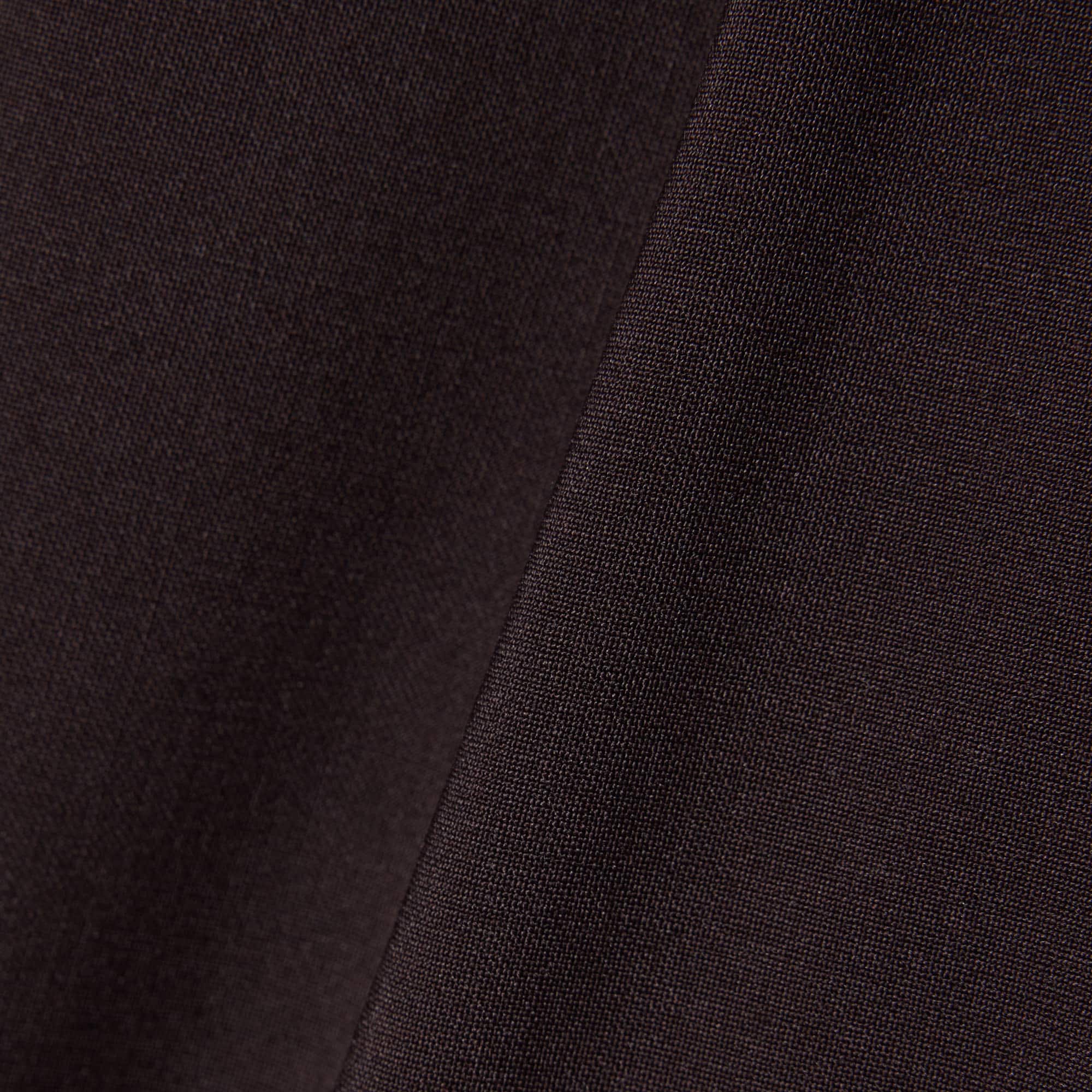 Oversized Wool Blend Pleated Bermuda Shorts - Brown