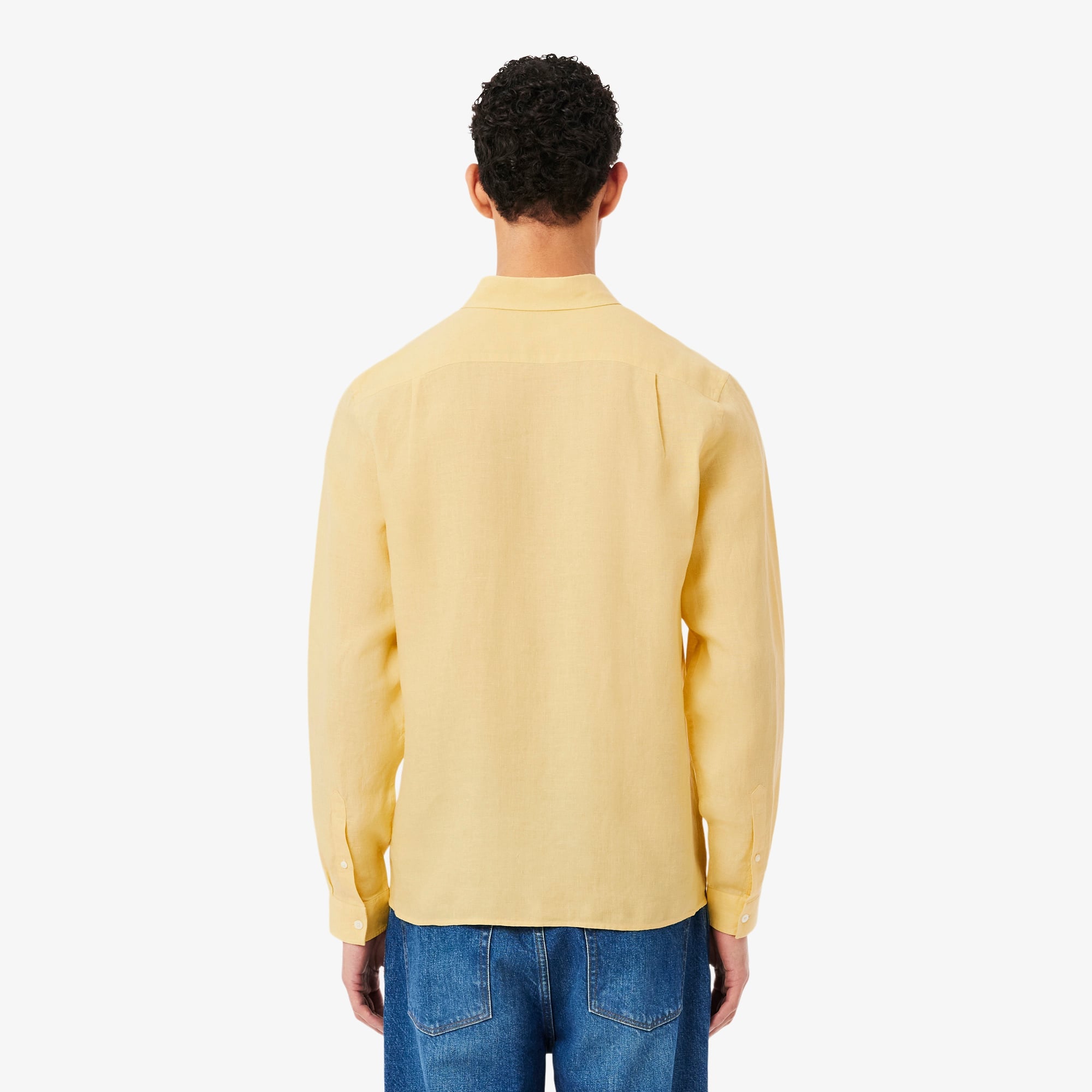 Men's Regular Fit Linen Shirt - Jaune