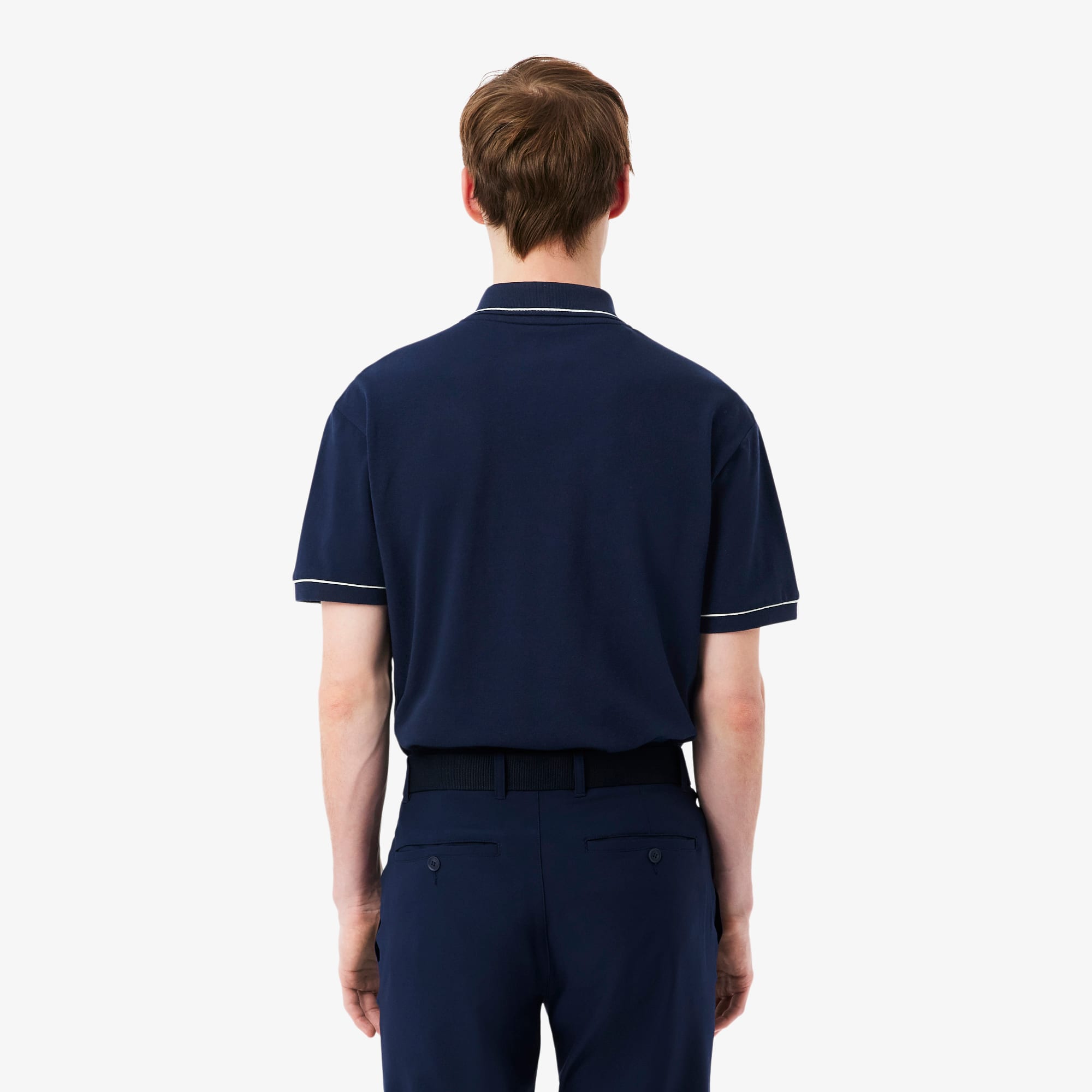 Heat Regulating Mini Piqué Golf Polo - Navy Blue