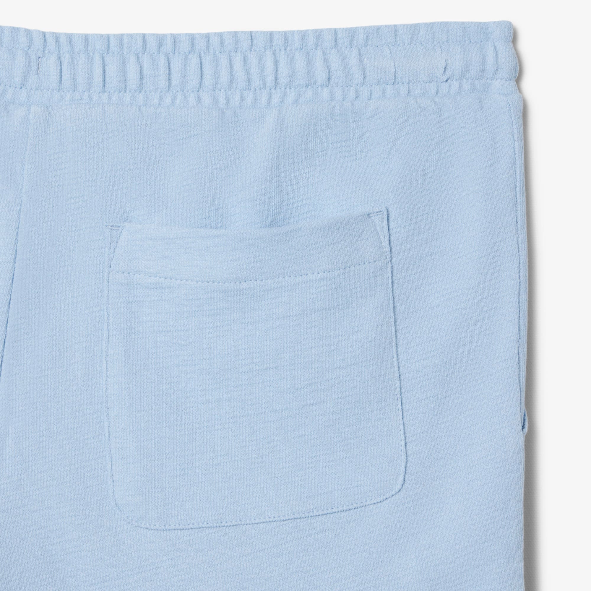 Textured Jersey Shorts - Light Blue