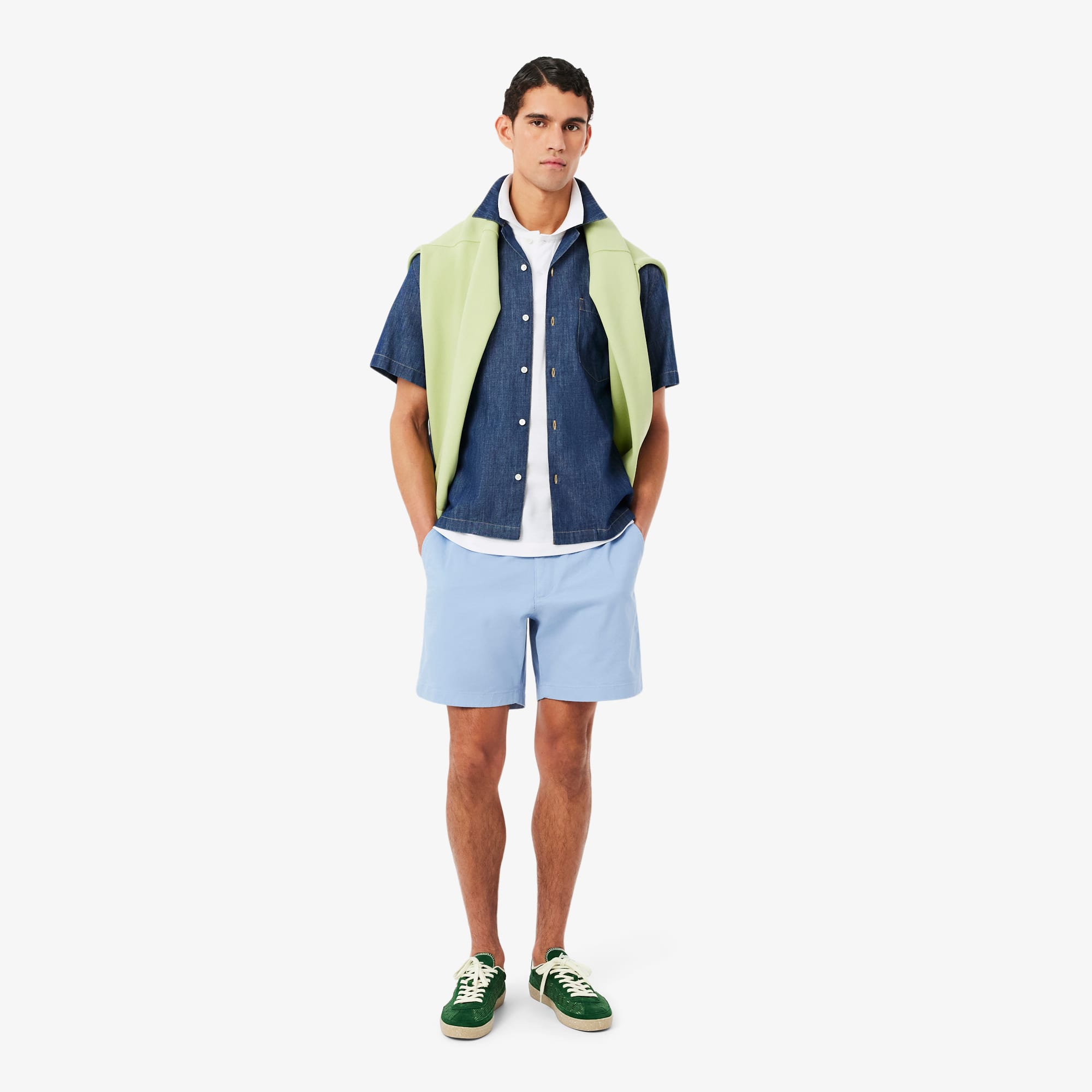 Classic Fit Embroidery Detail Petit Piqué Polo - White