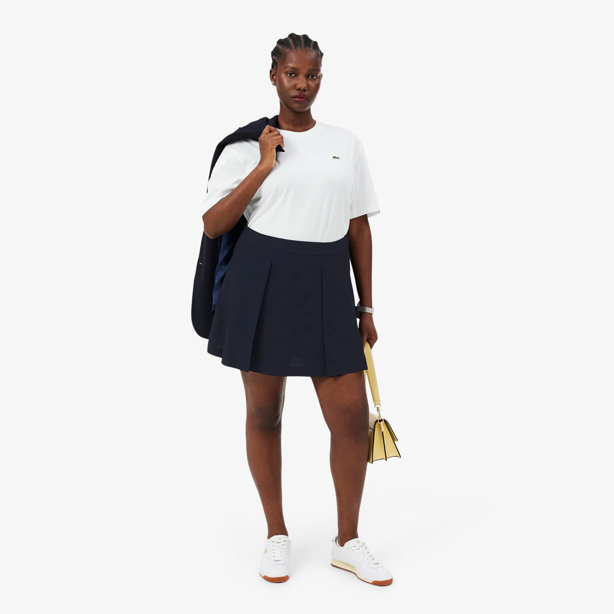 Short Fluid Pleated Skirt - Abysm blue
