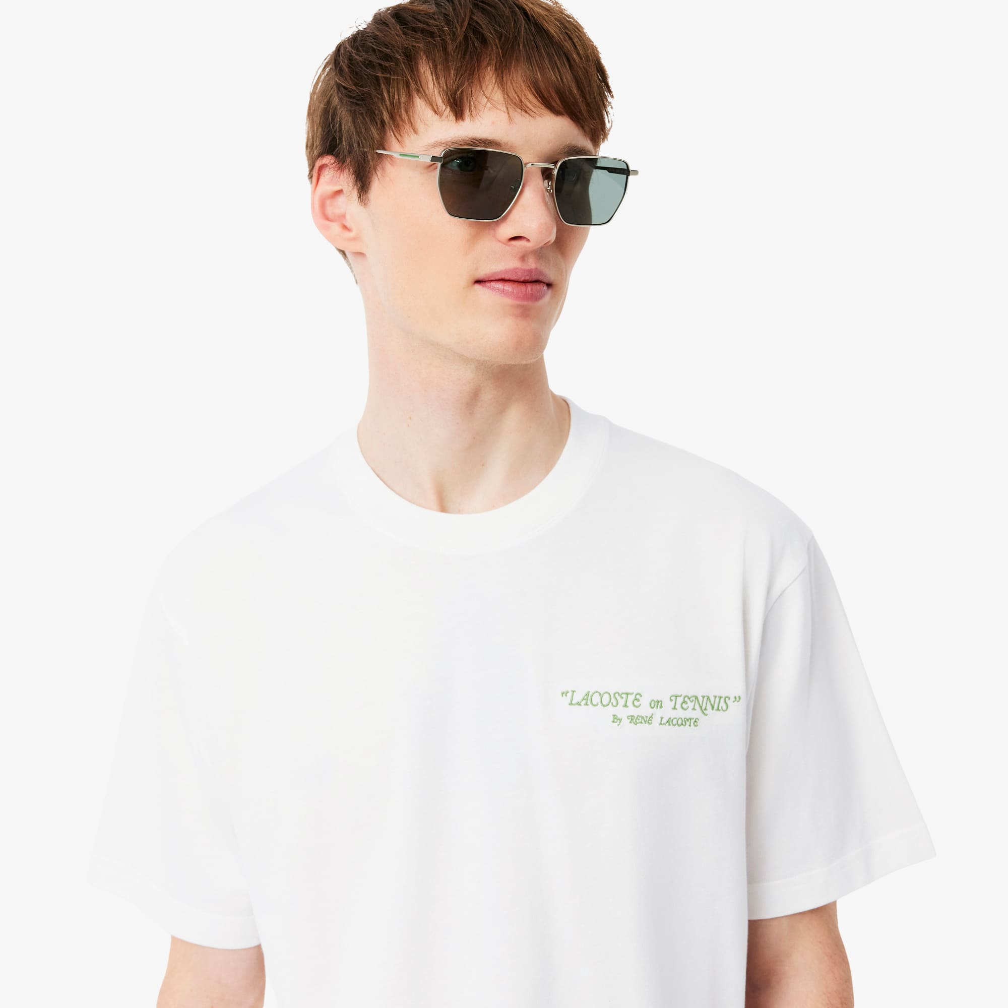 Embroidered Cotton T-Shirt - White