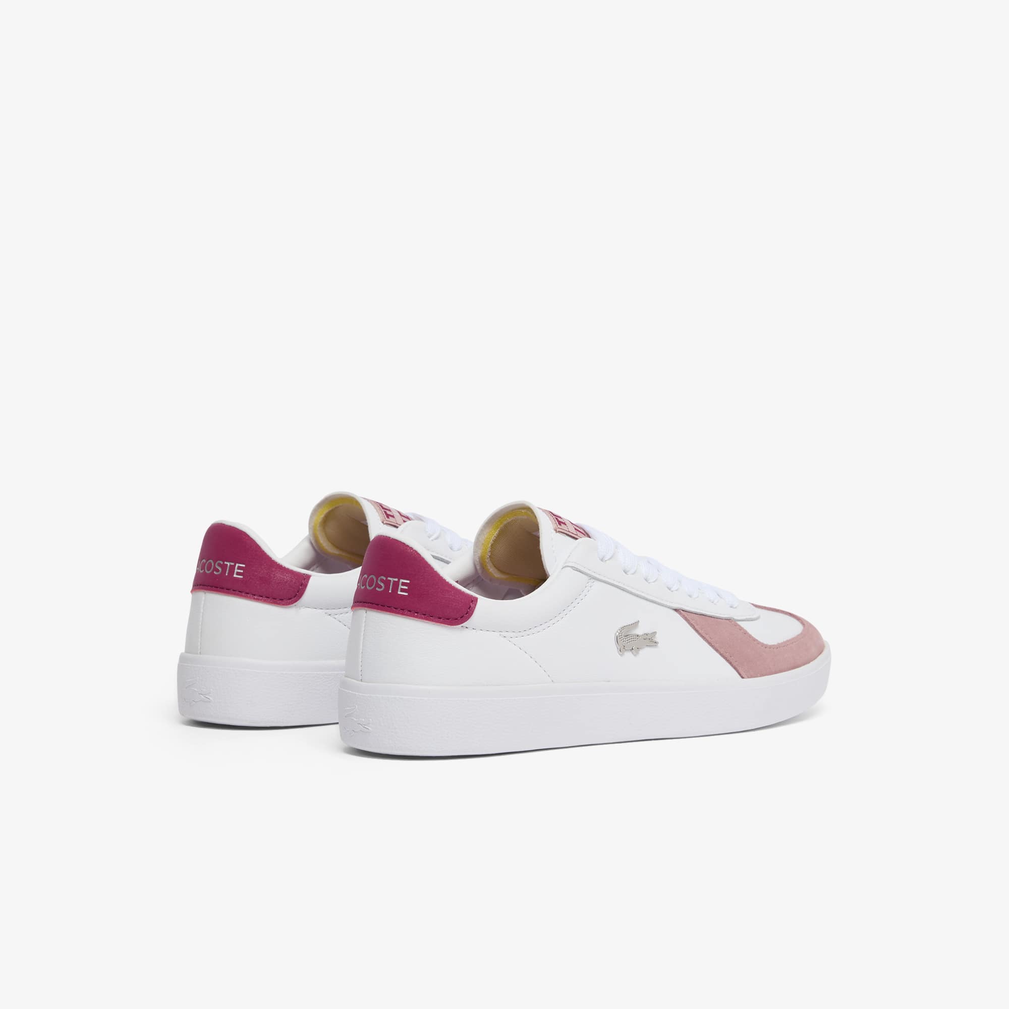 Women's Baseshot Pro Leather Sneakers - WHITE/PINK