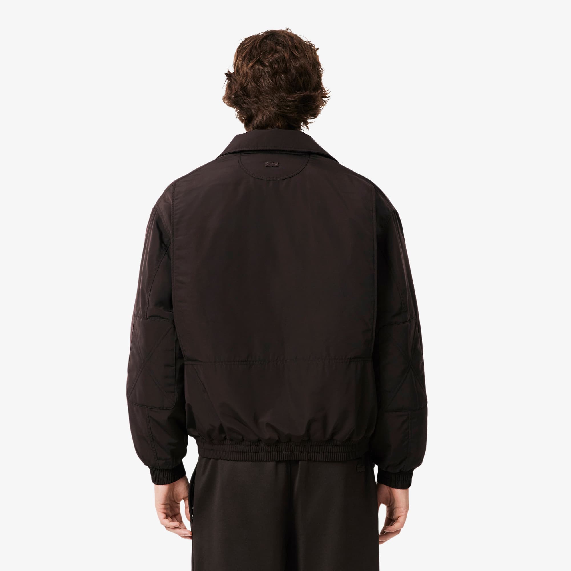 Men's Water-Repellent Aviator Badge Jacket - Brown