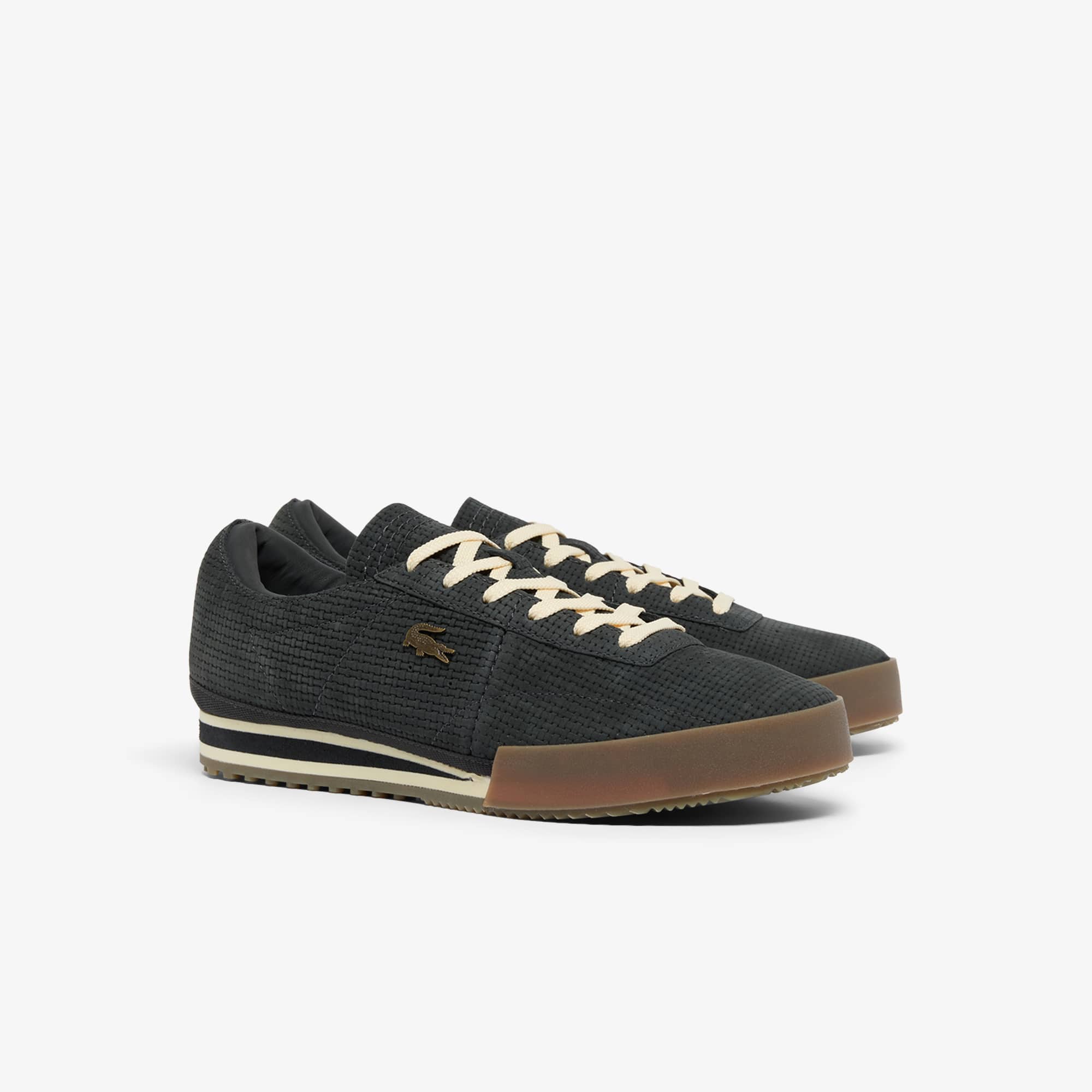Men's Aura Leather Sneakers - DK GRY/GUM