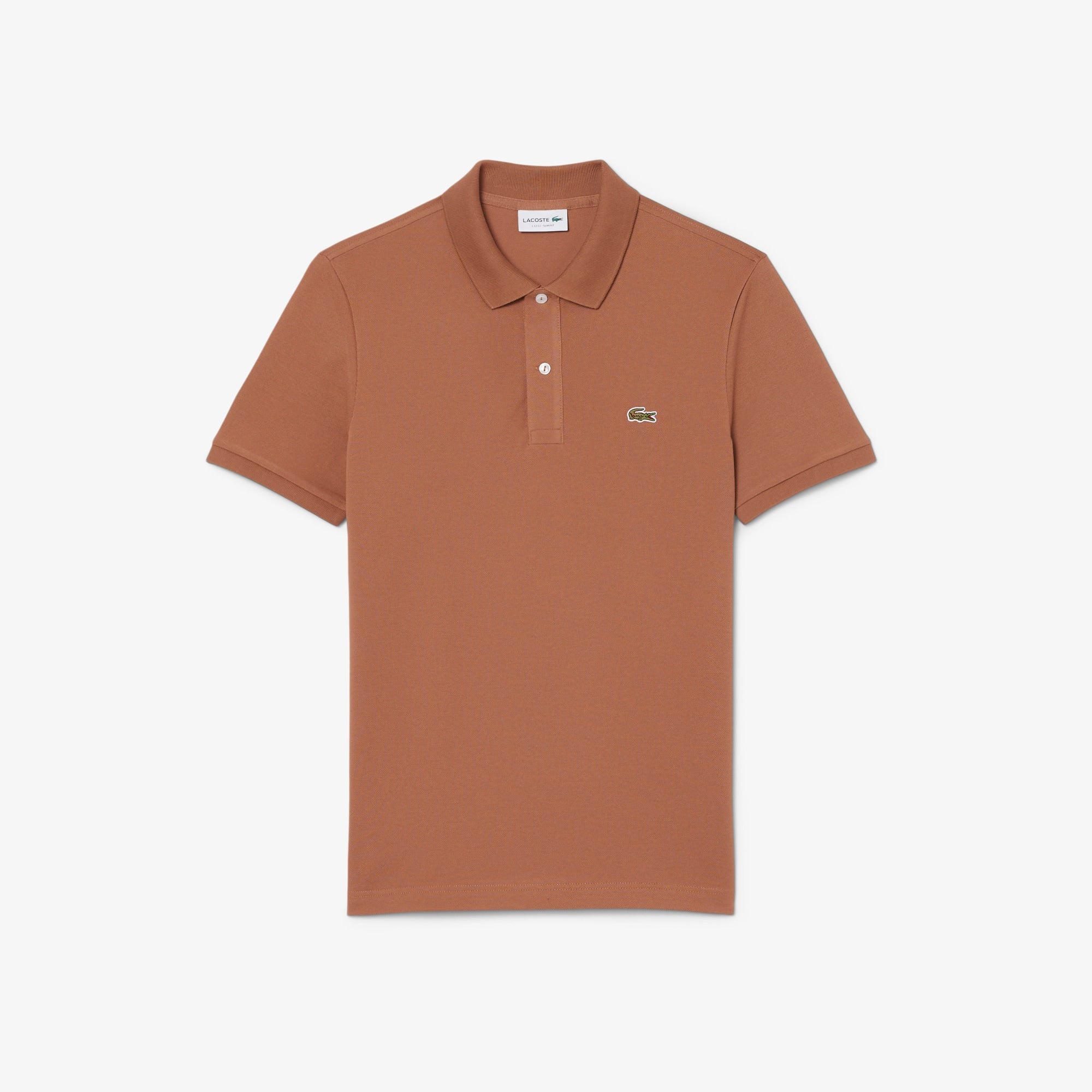 Men's Slim Fit Piqué Polo - Light Brown