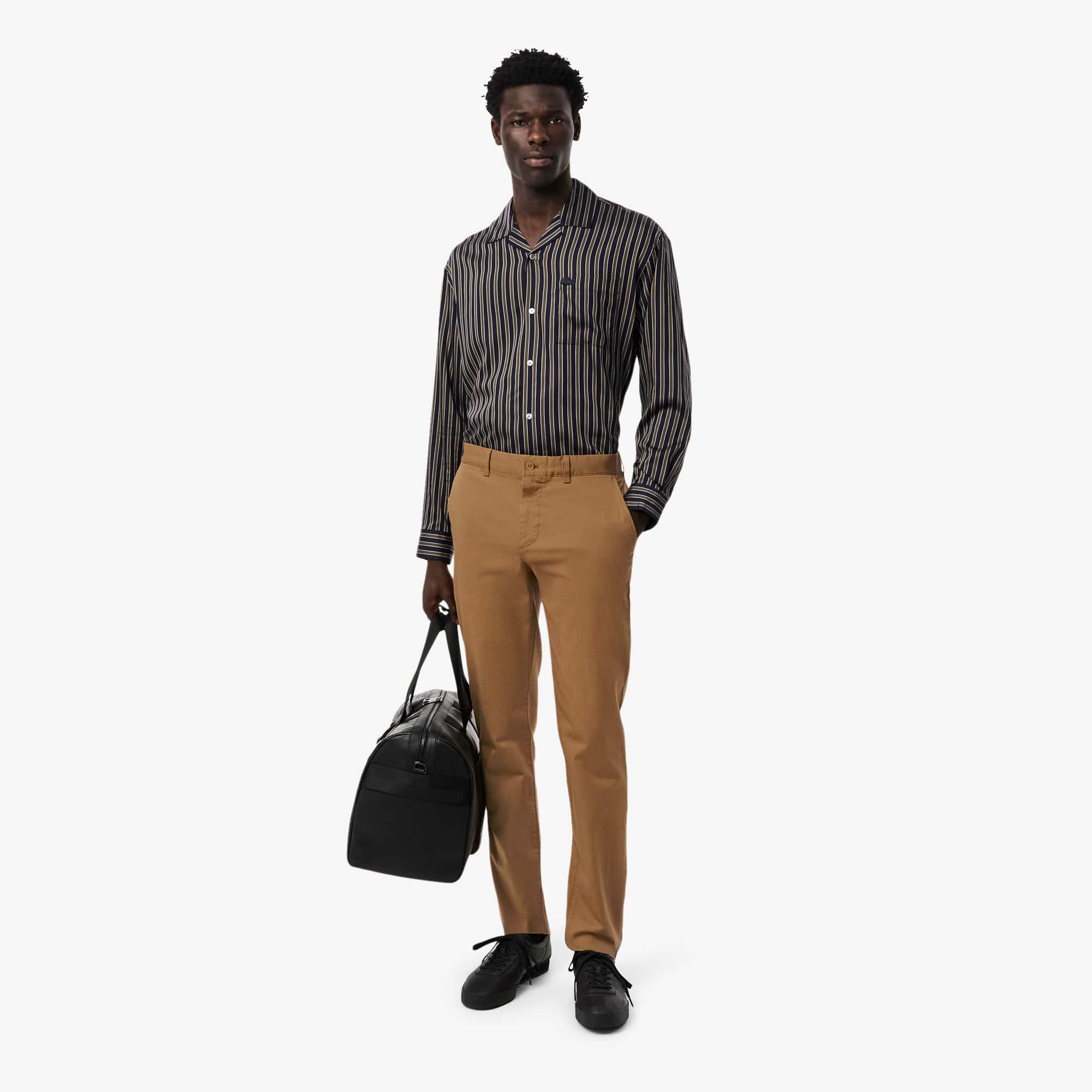 Men's Slim Fit Stretch Cotton Pants - Brown