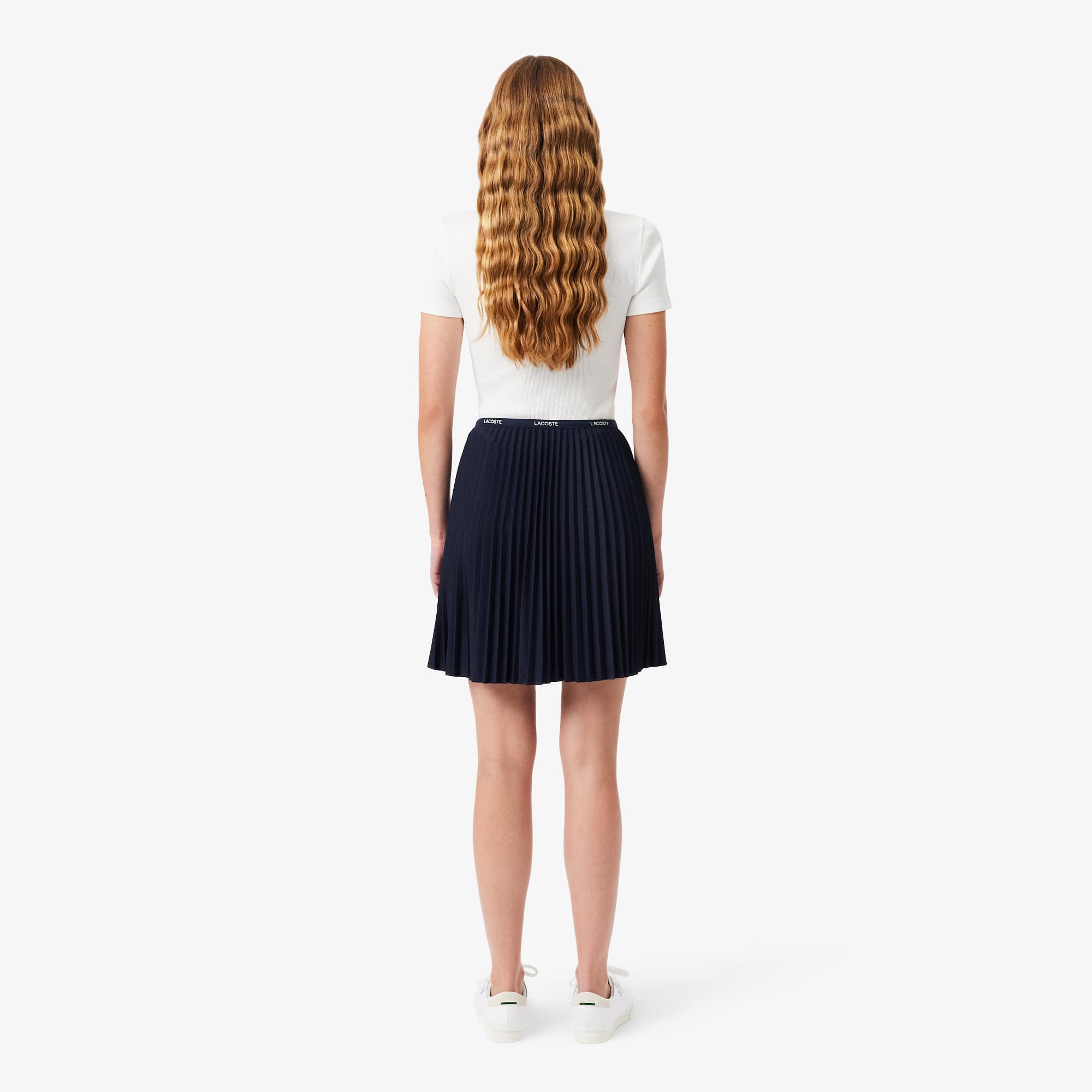 Women's Short Pleated Skirt - Navy Blue