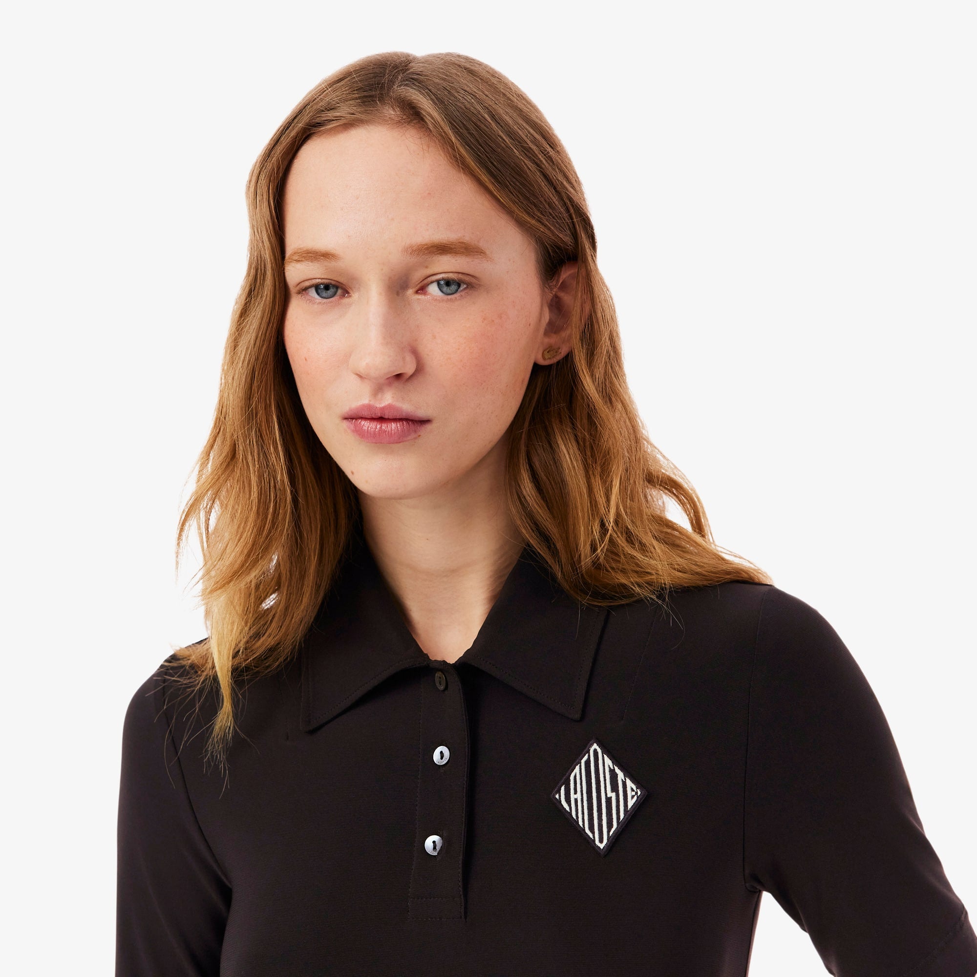 Slim Fit Embroidered Polo - Brown