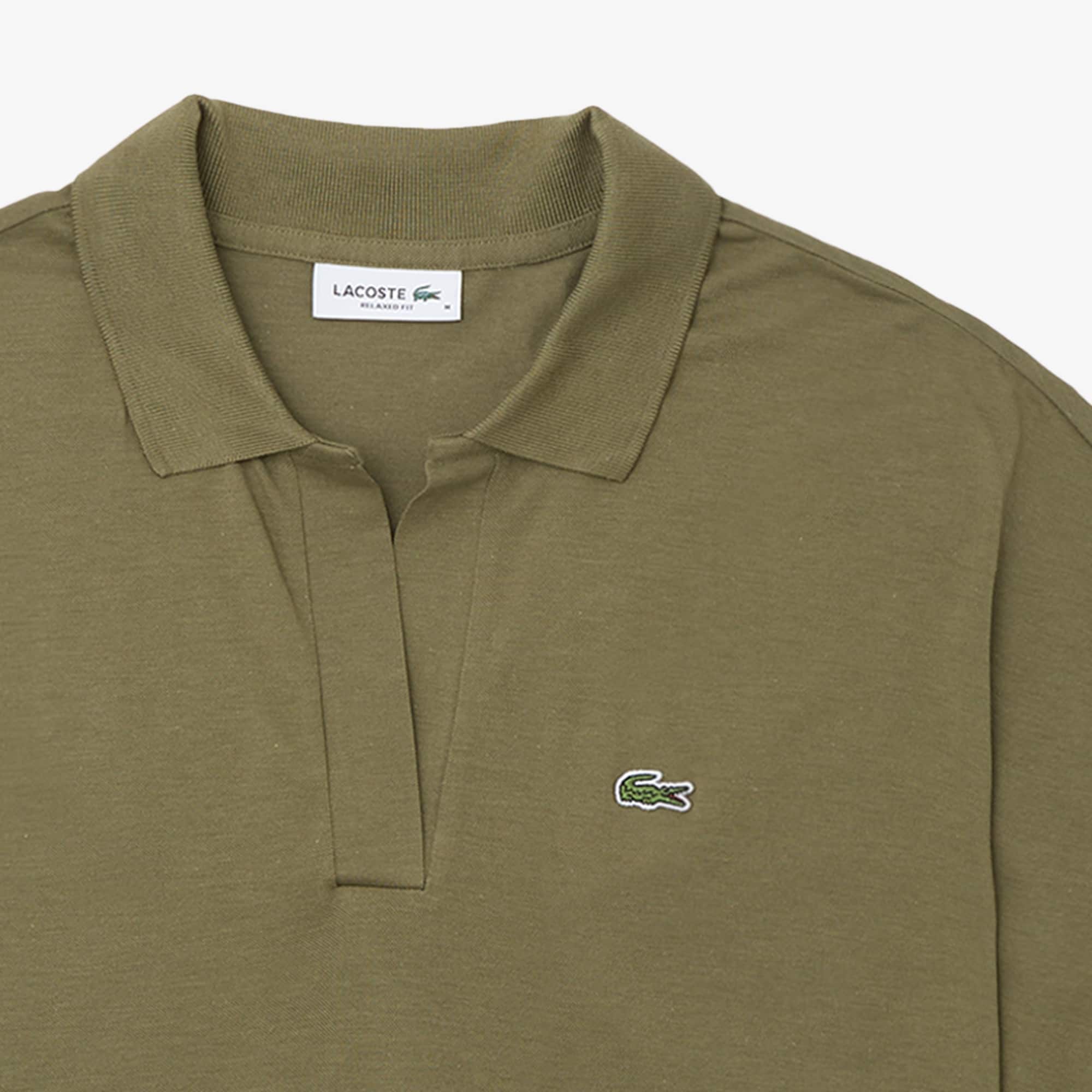 Women's Relaxed Fit Piqué Polo - Khaki Green