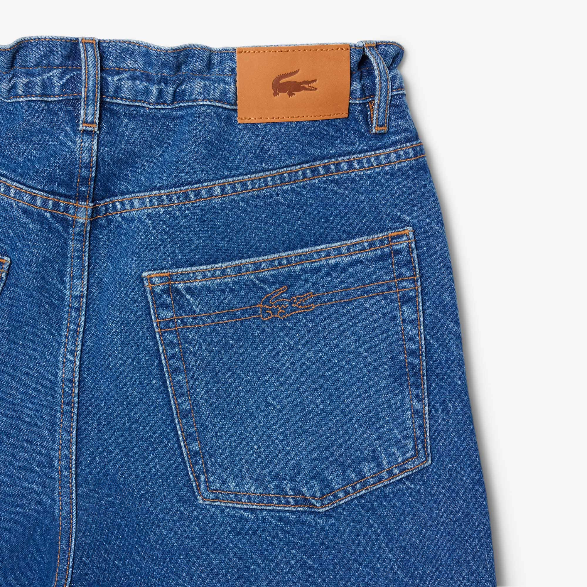 Women's Wide Leg Denim Jeans - Blue Chine