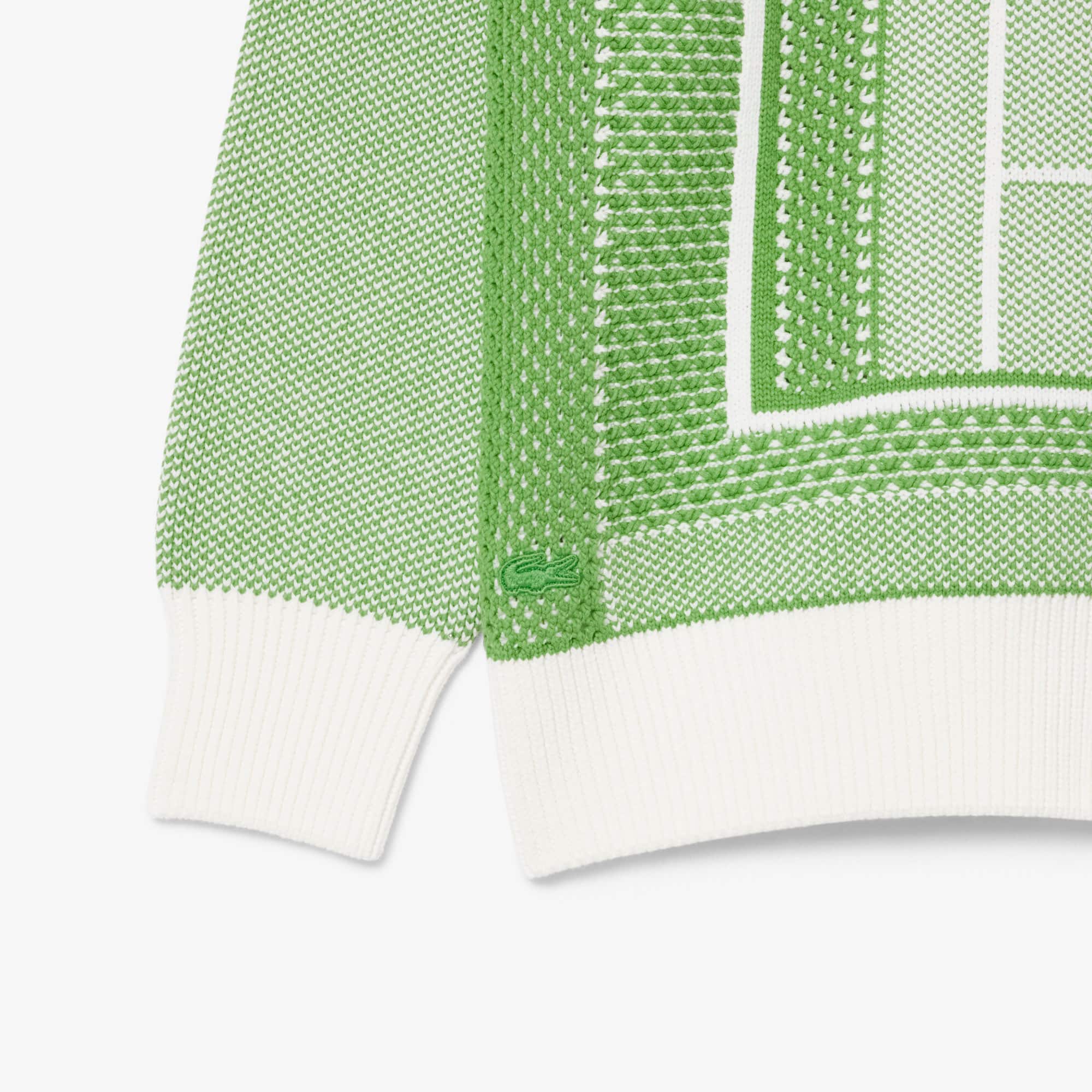 Tennis Court Graphic Sweater - Vert / Blanc