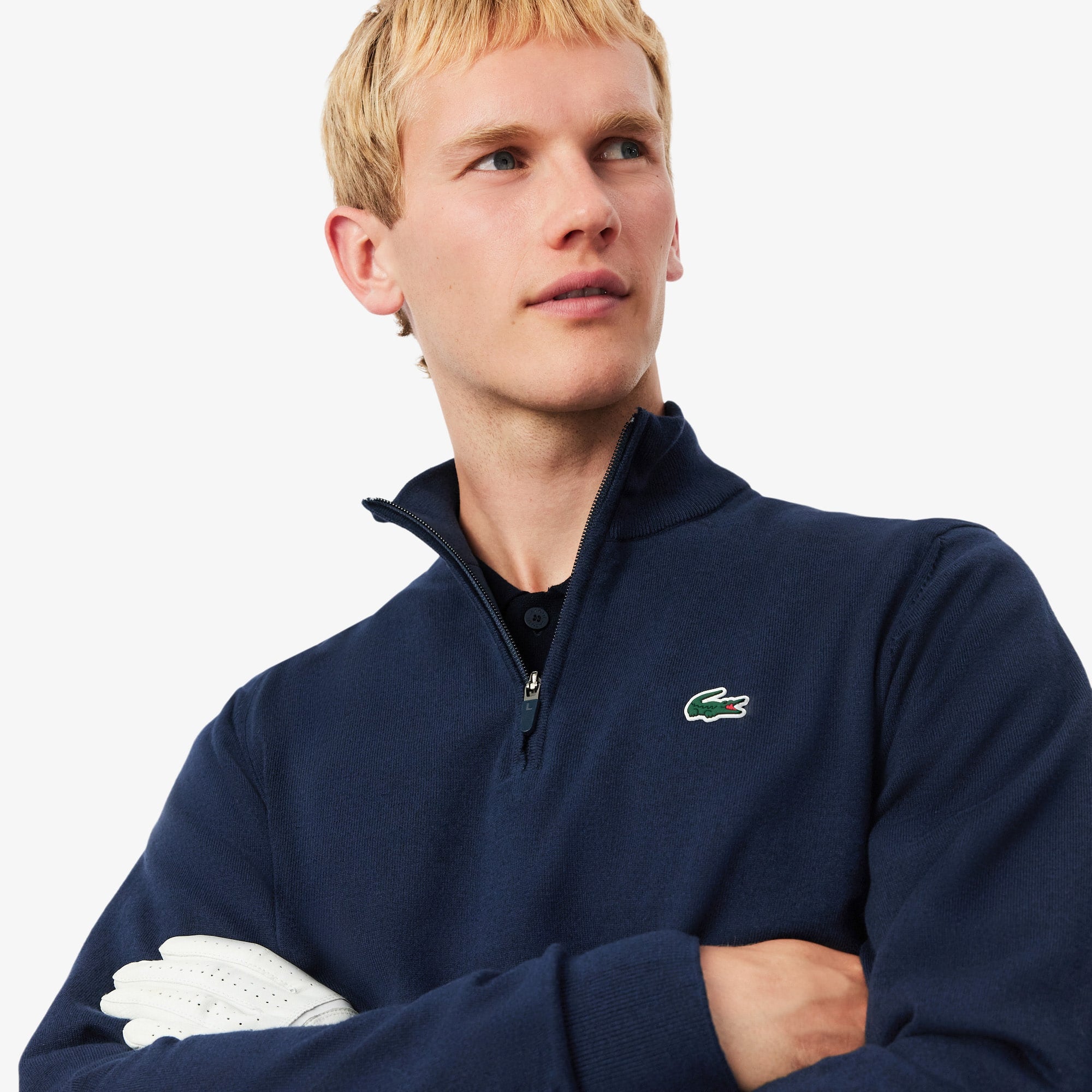 Men's Golf Quarter-Zip Windbreaker Sweater - Navy Blue