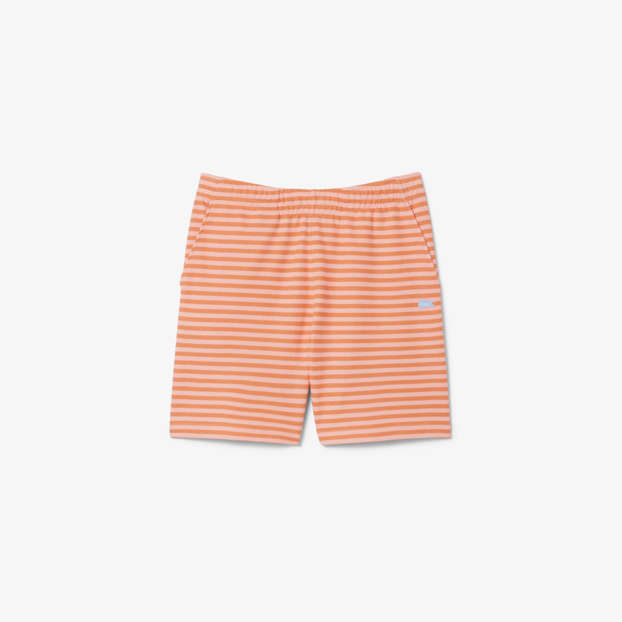 Regular Fit Striped Cotton Shorts - Rose / Orange