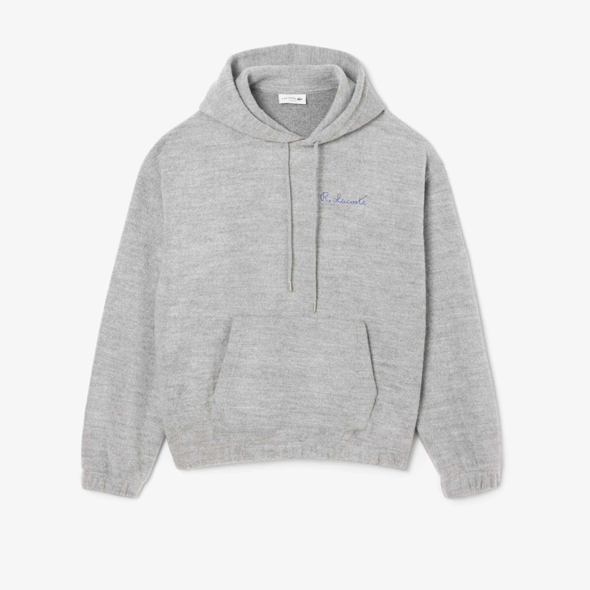 Men's Embroidered Signature Hoodie - Grey Chine