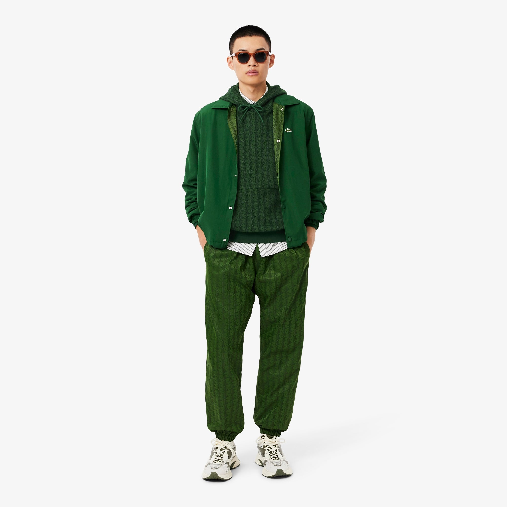 Men's Monogram Fleece Hoodie - Green