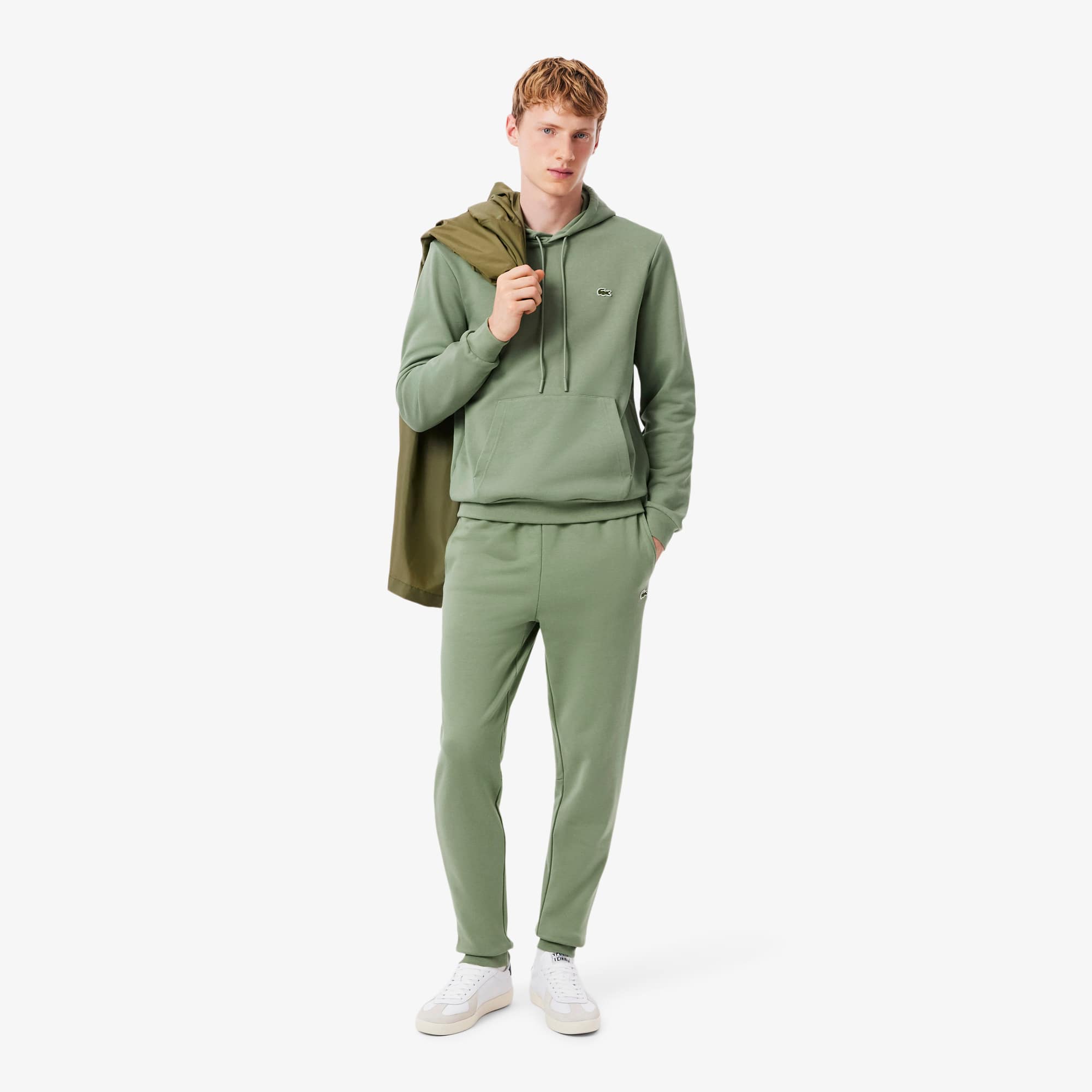 Men's Cotton Fleece Hoodie - Green