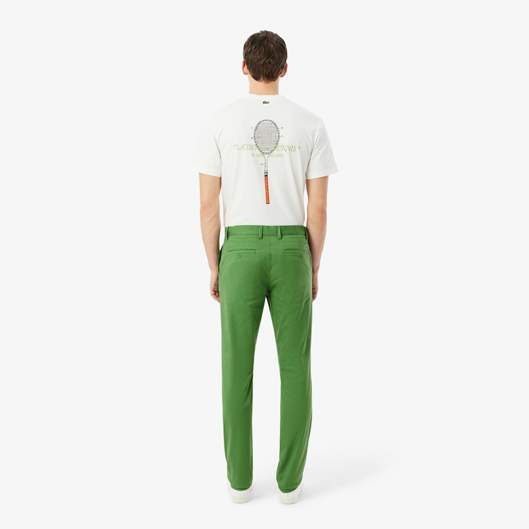Slim Fit Stretch Twill Chino Pants - Green