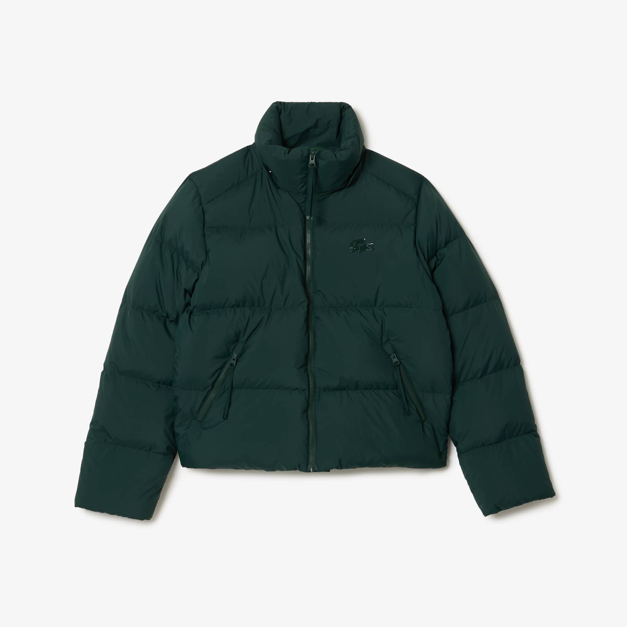 Women's Relaxed Fit Hooded Down Jacket - Forest green