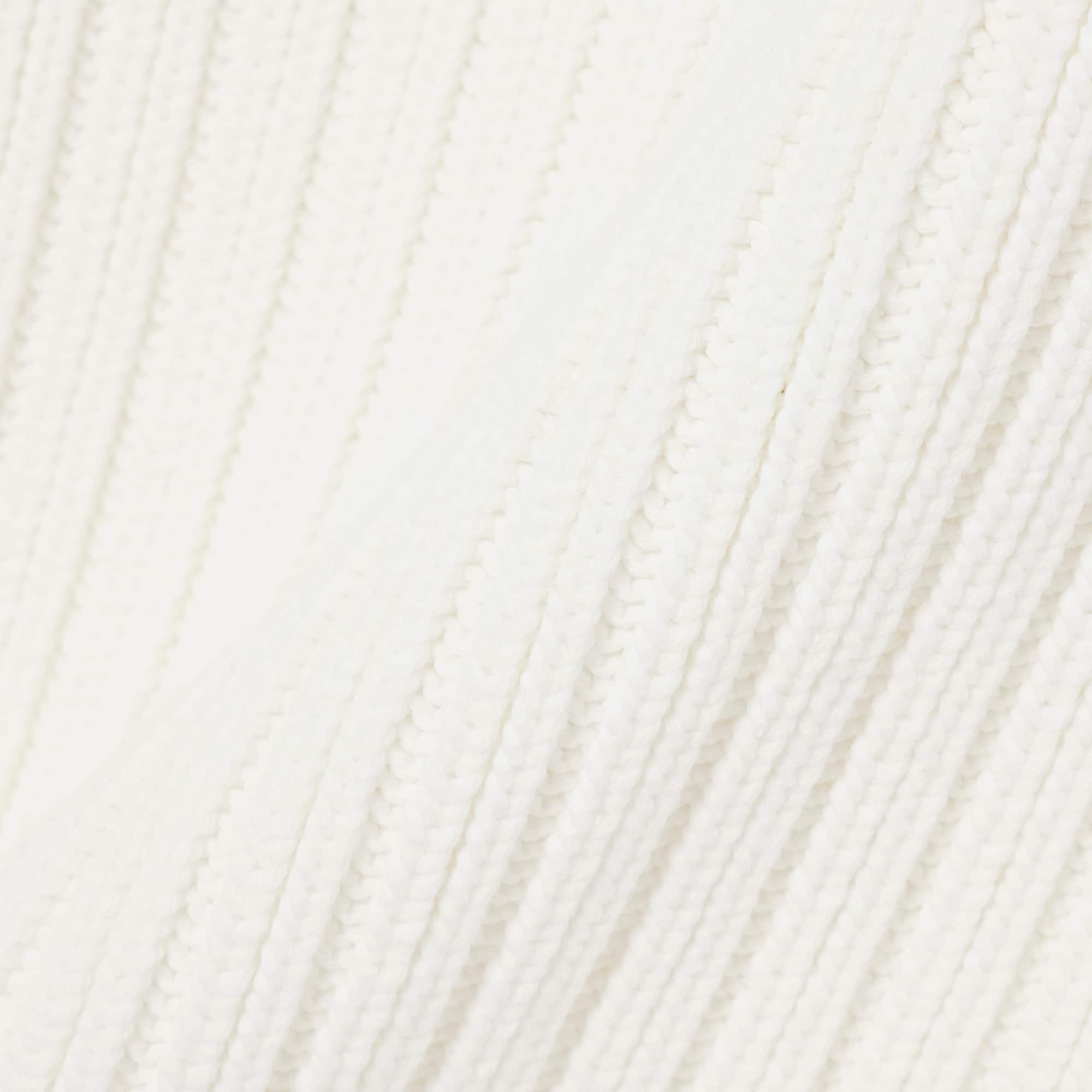 Striped Rib Knit Cotton Sweater Vest - Blanc / Bleu Clair / Jaune