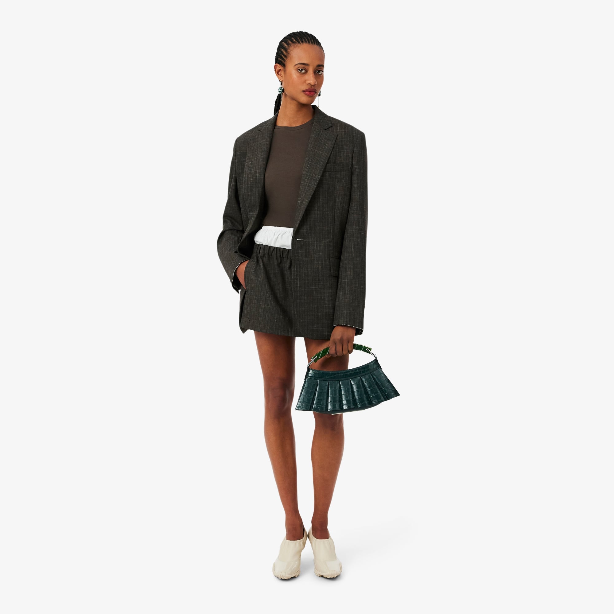 Runway H Lenglen Effect Leather Bag - Green gables