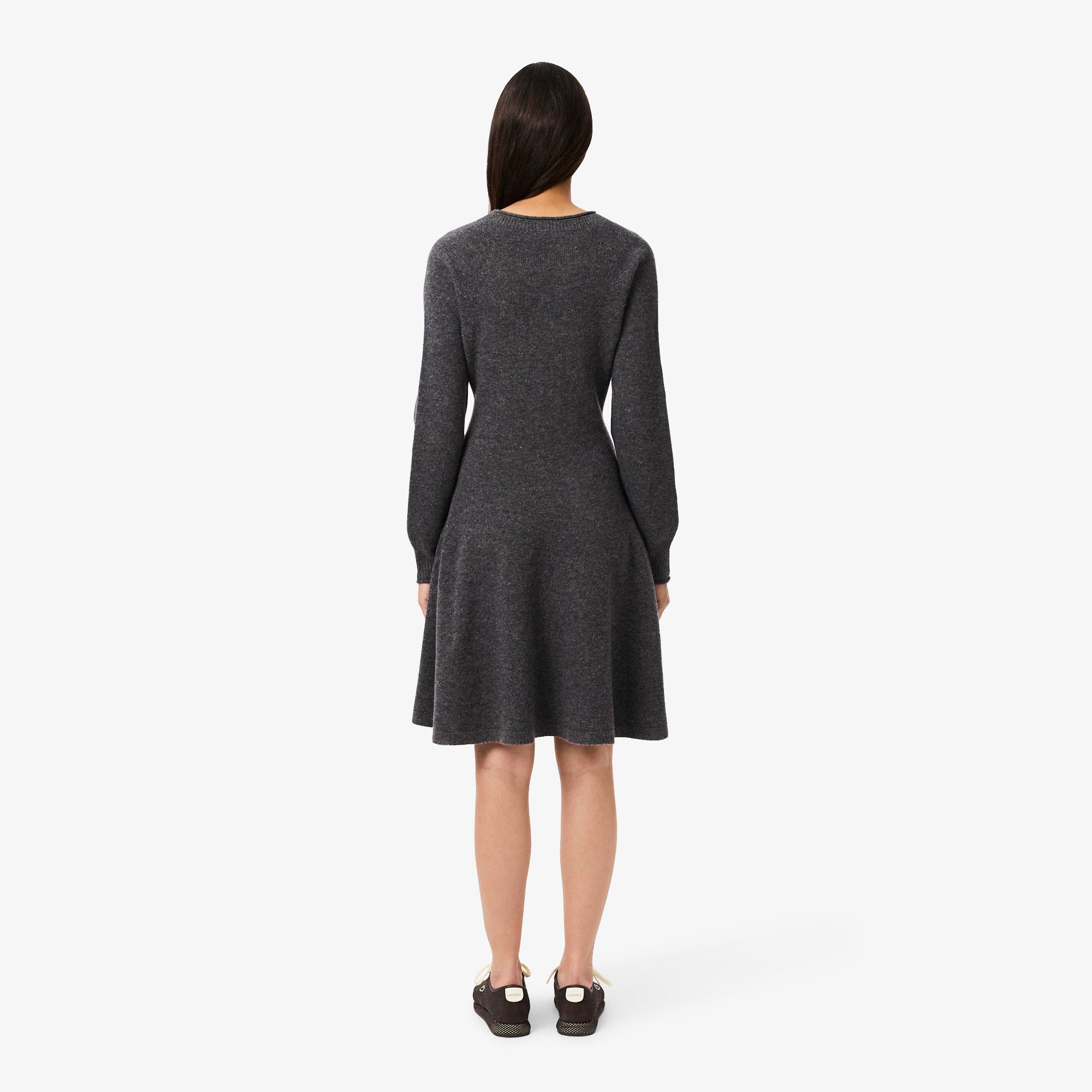 Women's Short Seamless Wool Dress - Grey pitch