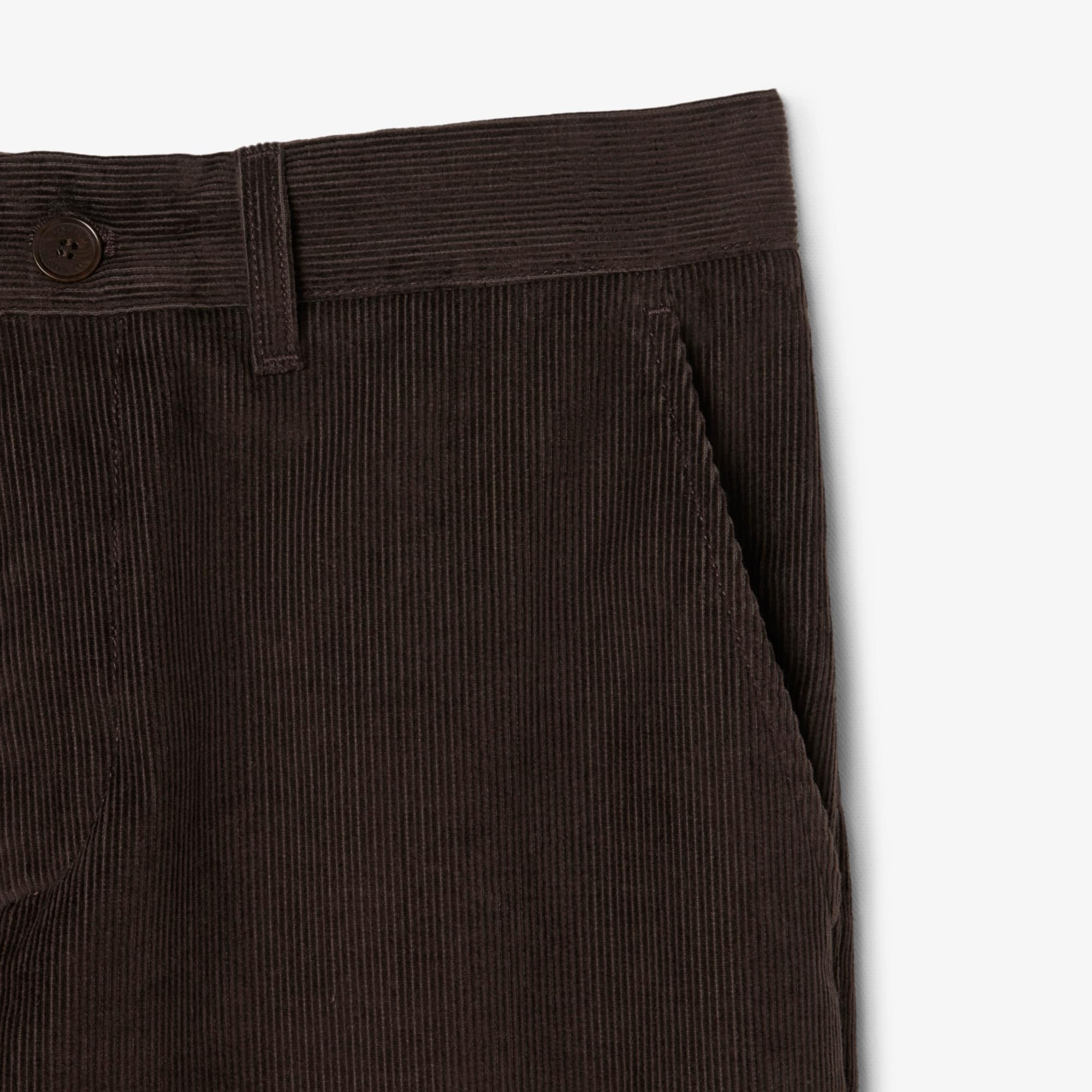 Men's Regular Fit Corduroy Chino Pants - Brown