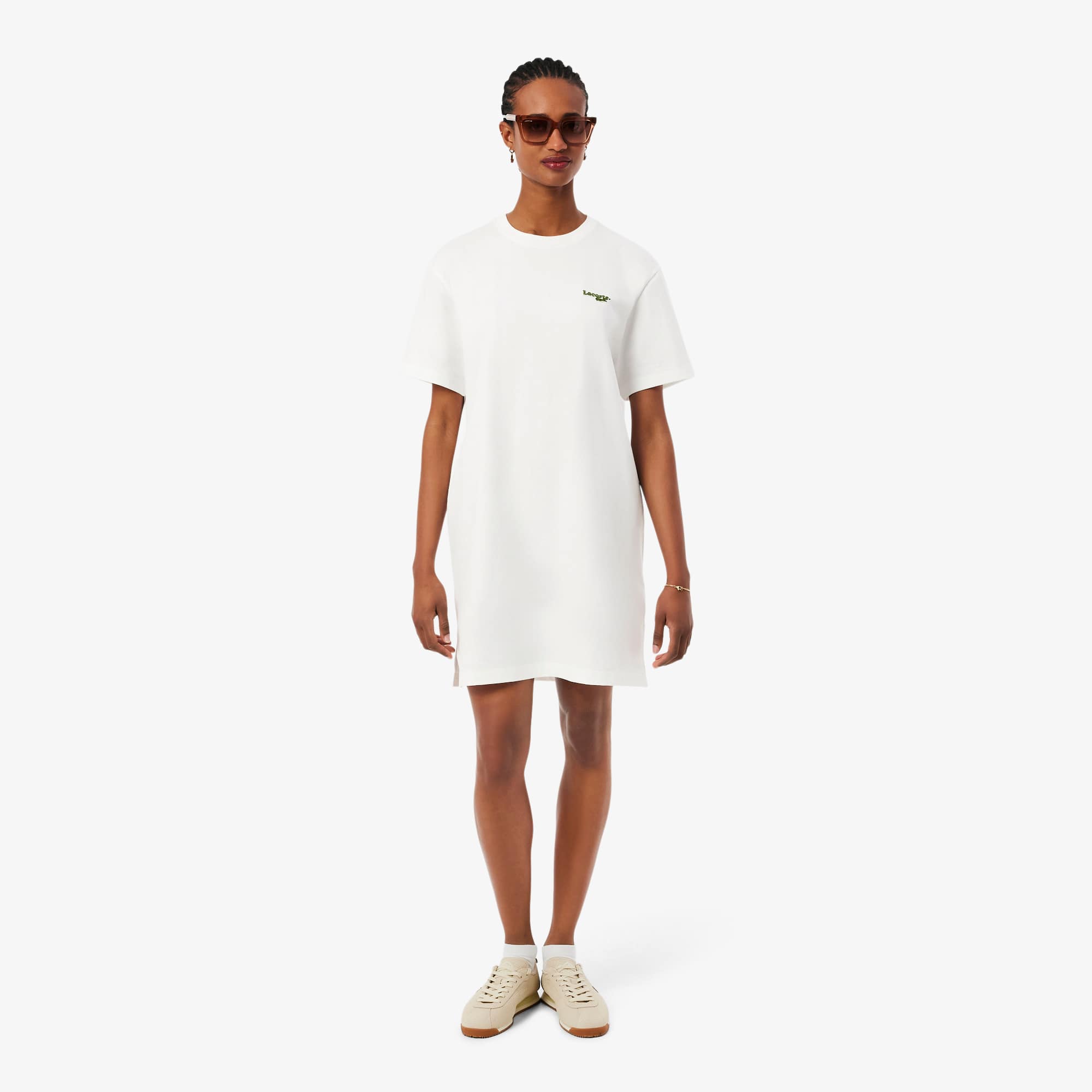Oversized cotton T-Shirt dress - White