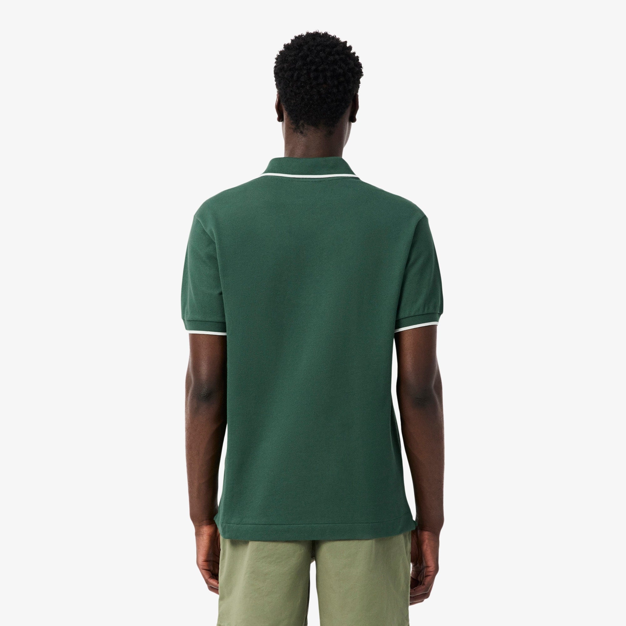 Men's Classic Fit Pocket Accent Polo - Green / White