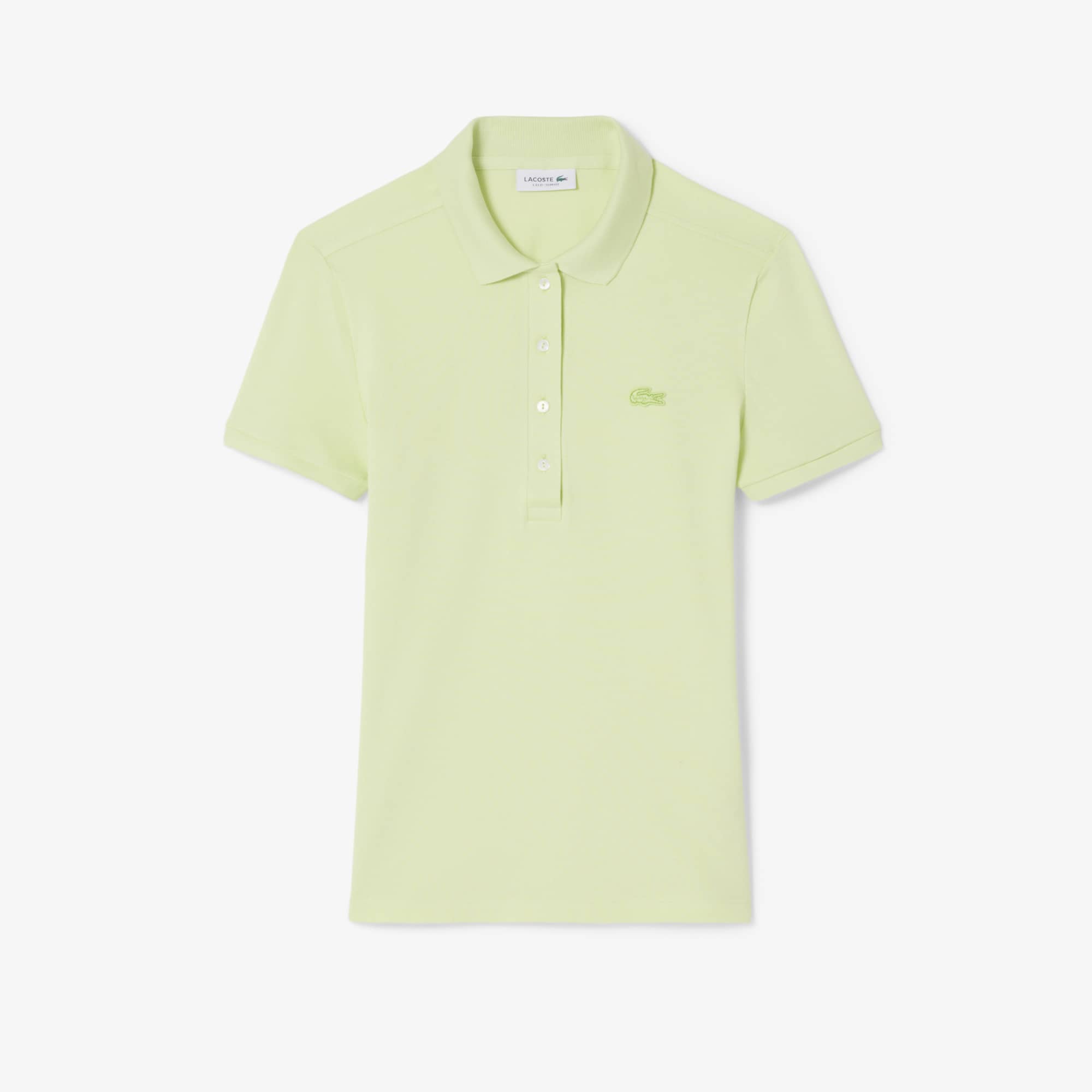 Women's L.12.D Slim Fit Stretch Mini Piqué Polo - Green