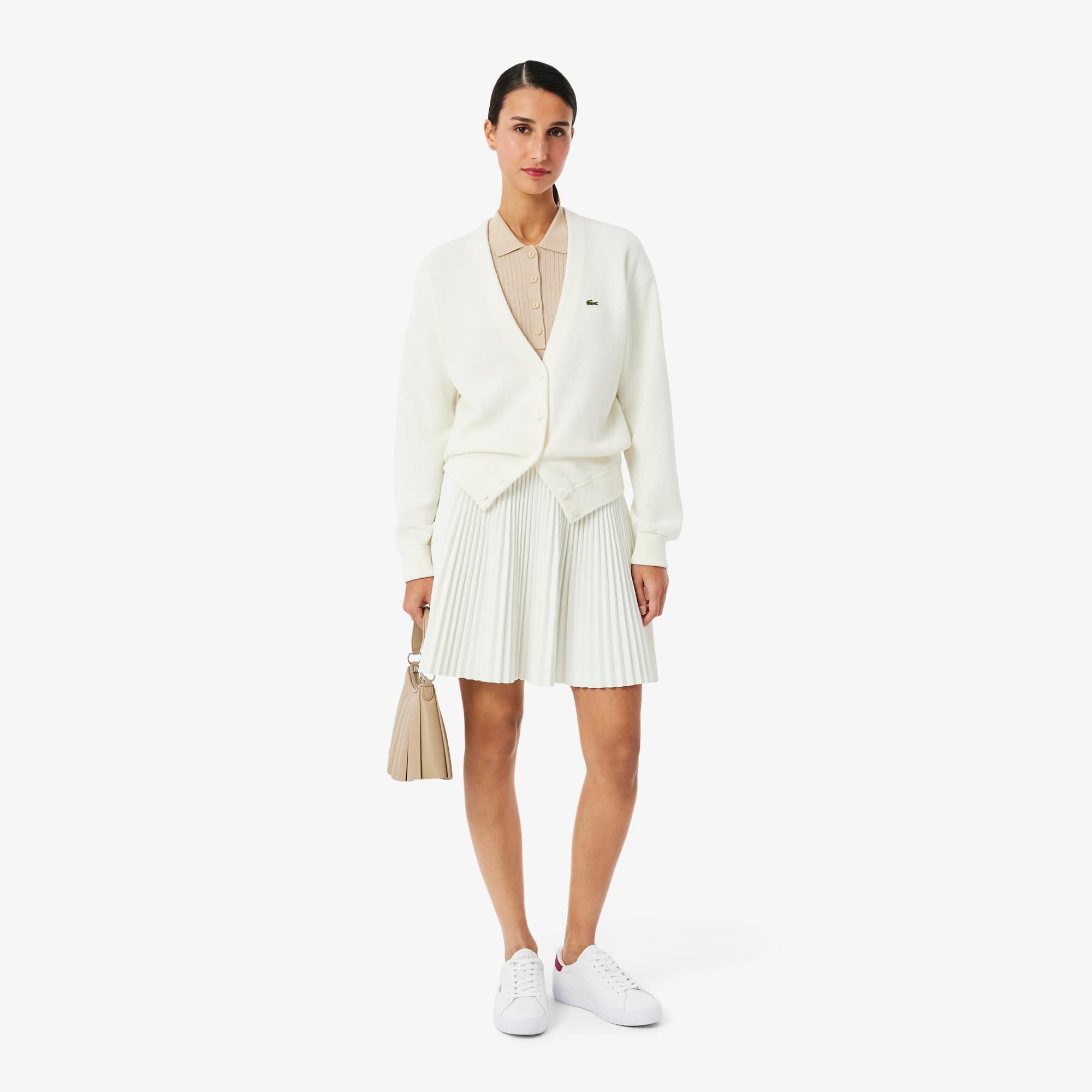 Women's Powercourt Leather Sneakers - WHT/DK PURP