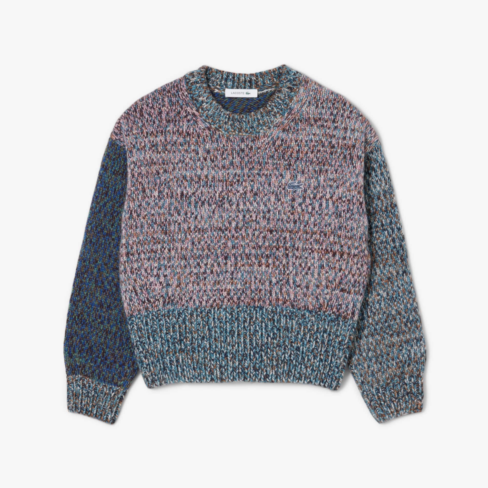 Women's High-Neck Wool Blend Cable Knit Sweater - White