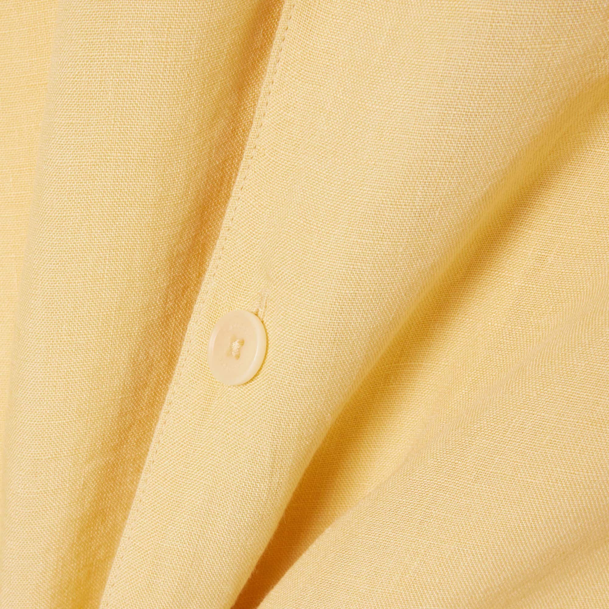 Relaxed Fit Linen Shirt - Jaune