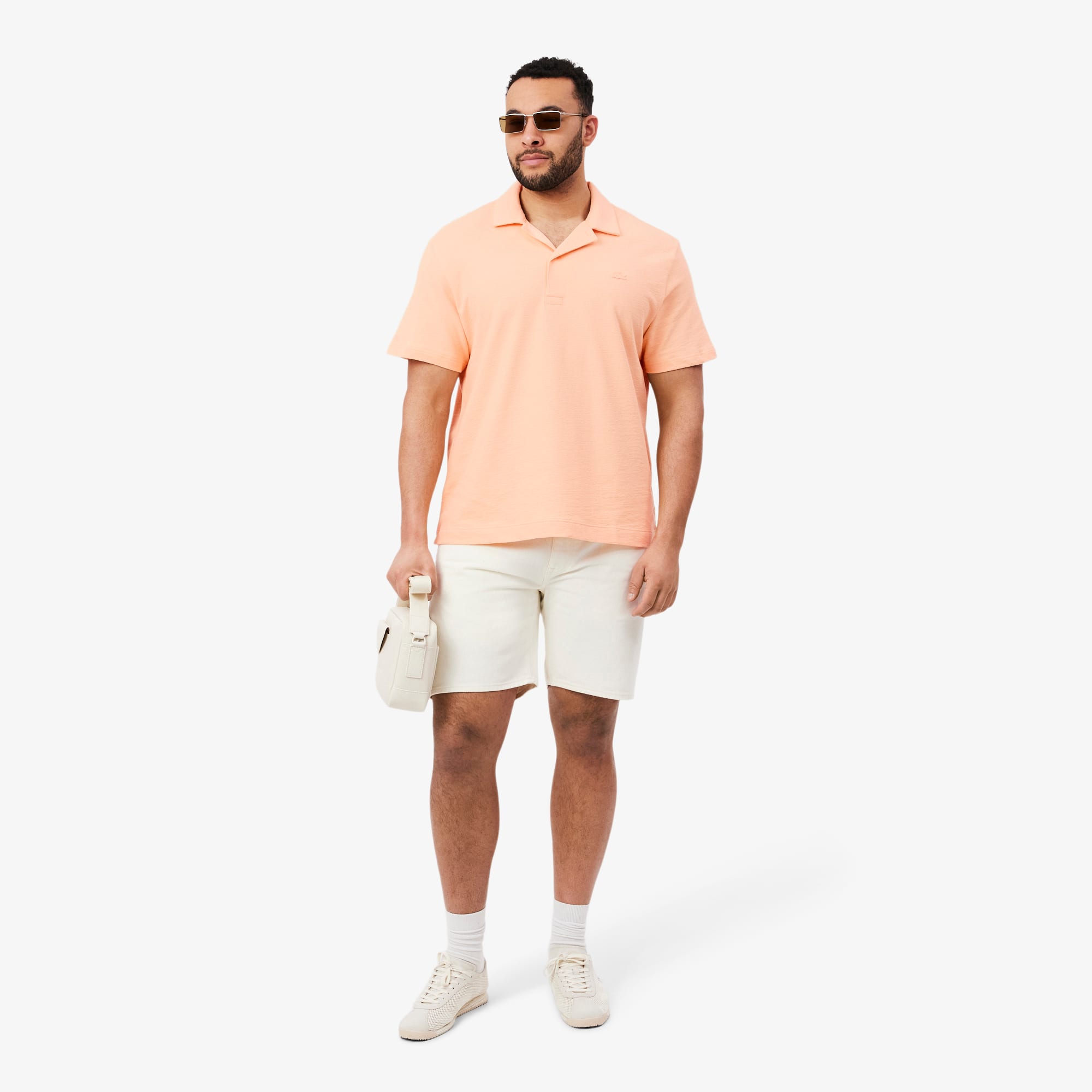 Classic Fit Textured Polo - Rose Pale