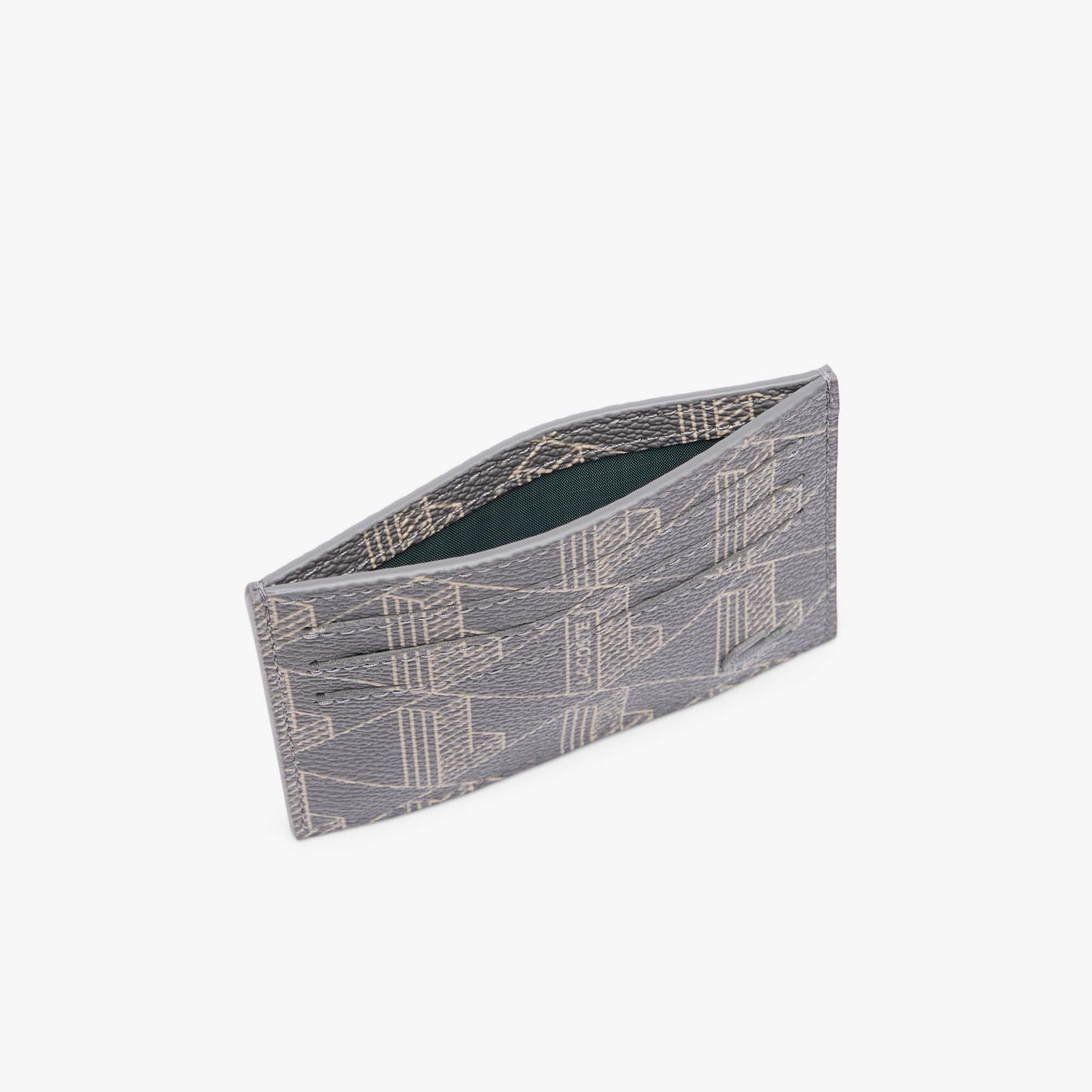 The Blend Monogram Print Canvas Card Holder - MONO CASTLEROCK STRING