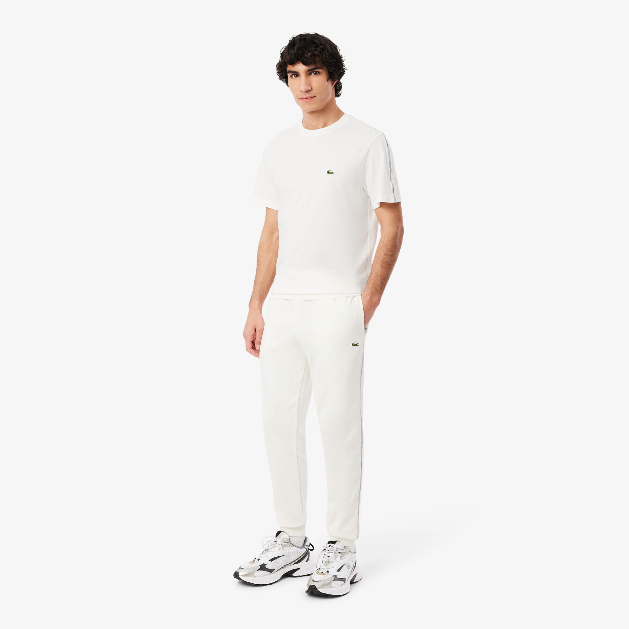Logo Stripe Tracksuit pants - White