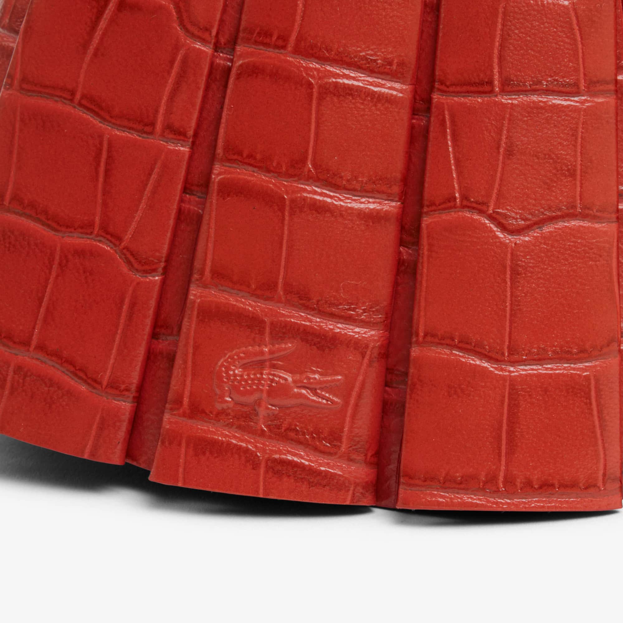 Runway Mini Lenglen Effect Leather Bag - ORANGINE