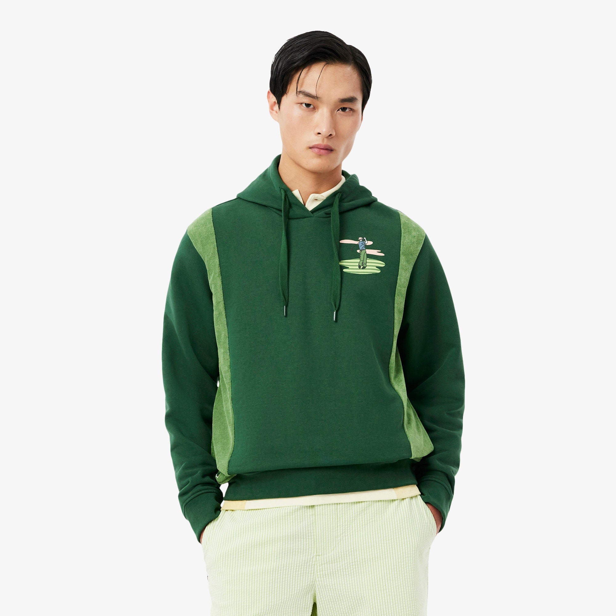 Golf Print Hoodie - Vert