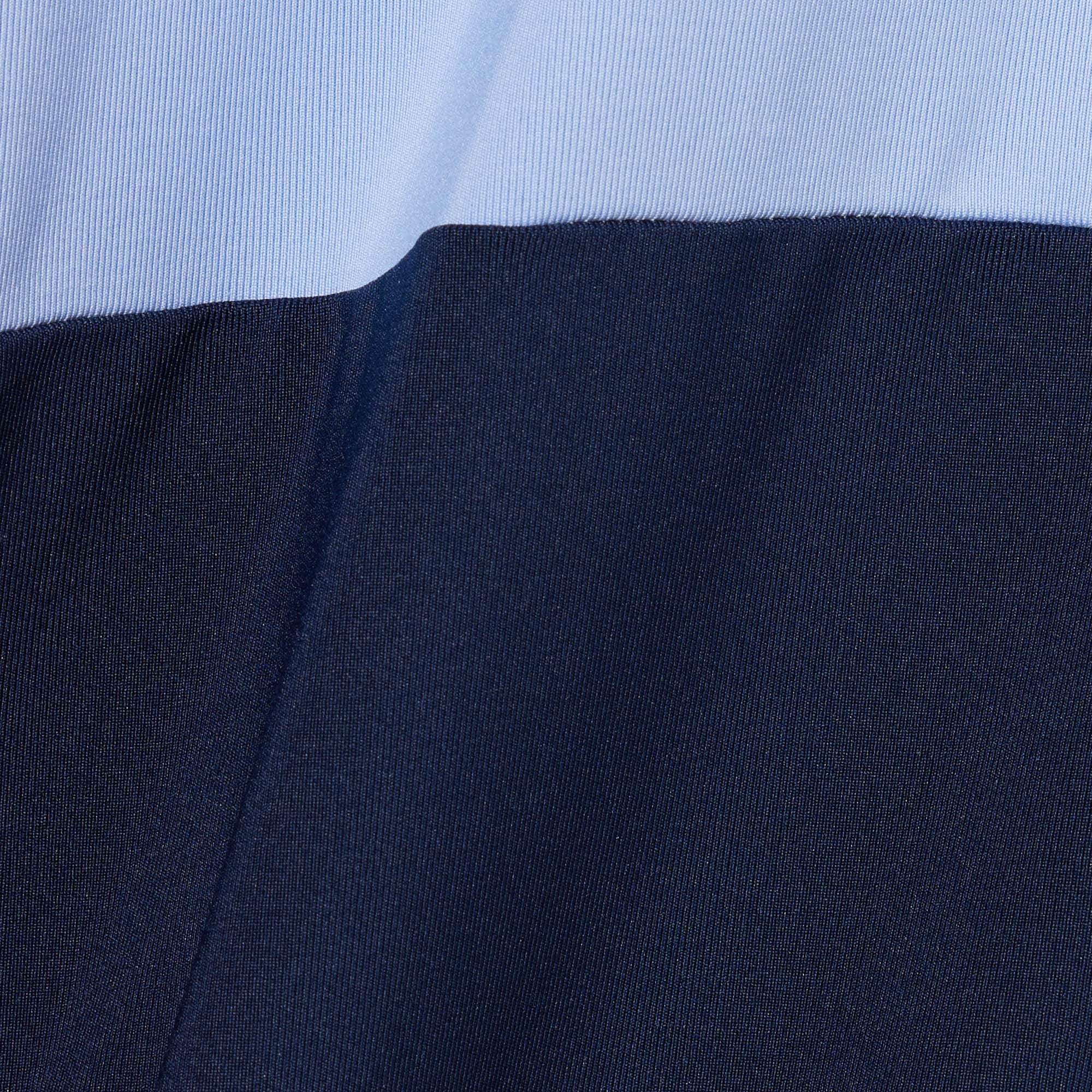 Men's Regular Fit Colorblock Golf Polo - Navy Blue / Blue / White